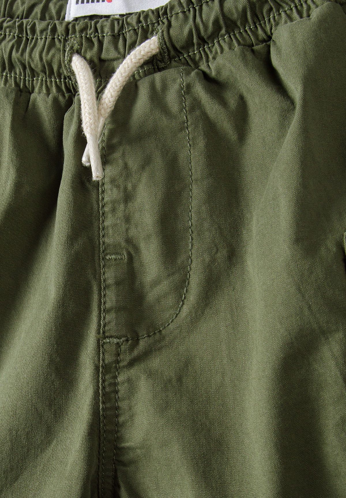 Cargo Shorts, Khaki, Elasticated Waist - 3