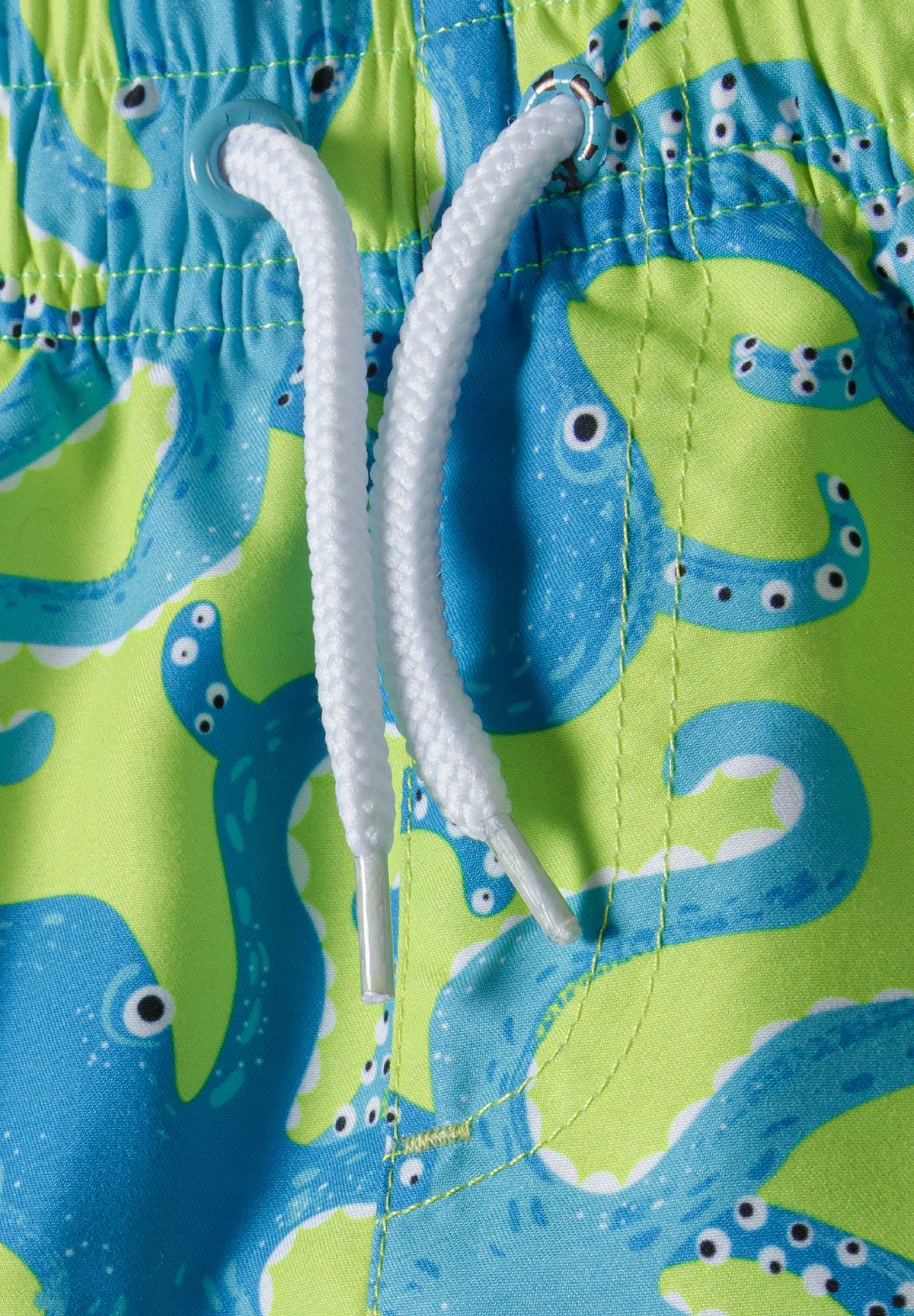 Board Shorts Octopus Print Lime Green - 3
