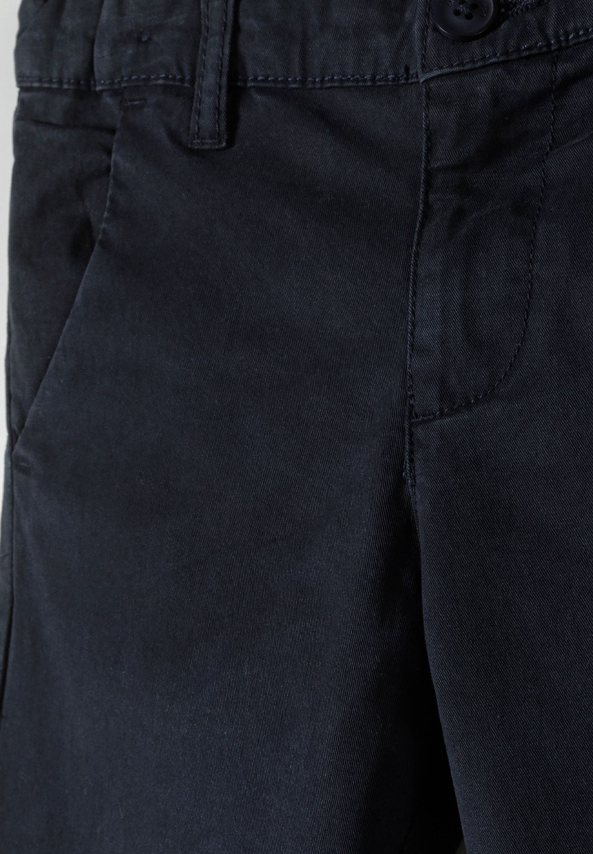 Chino Trousers, Adjustable Waist, Navy - 3