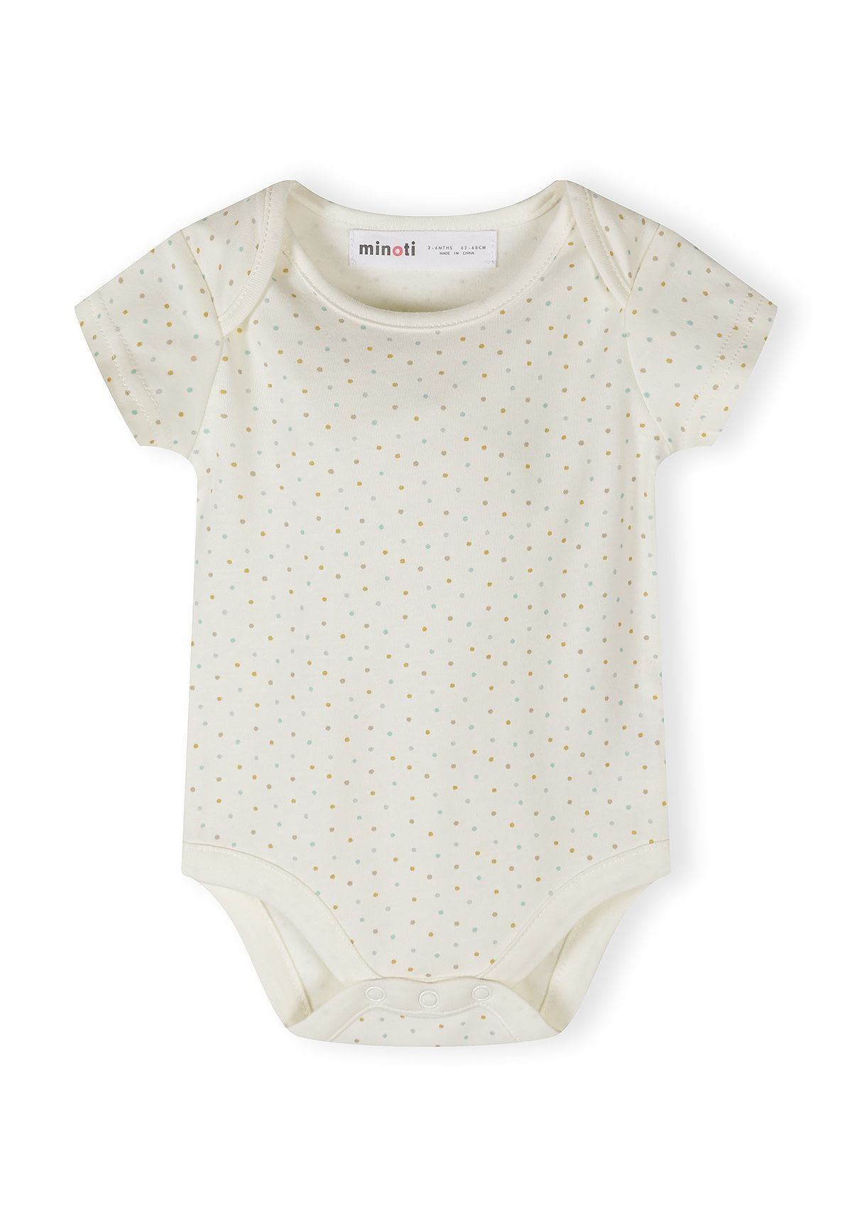 Short Sleeve Bodysuits 5-Pack, Safari Print, Cream - 6