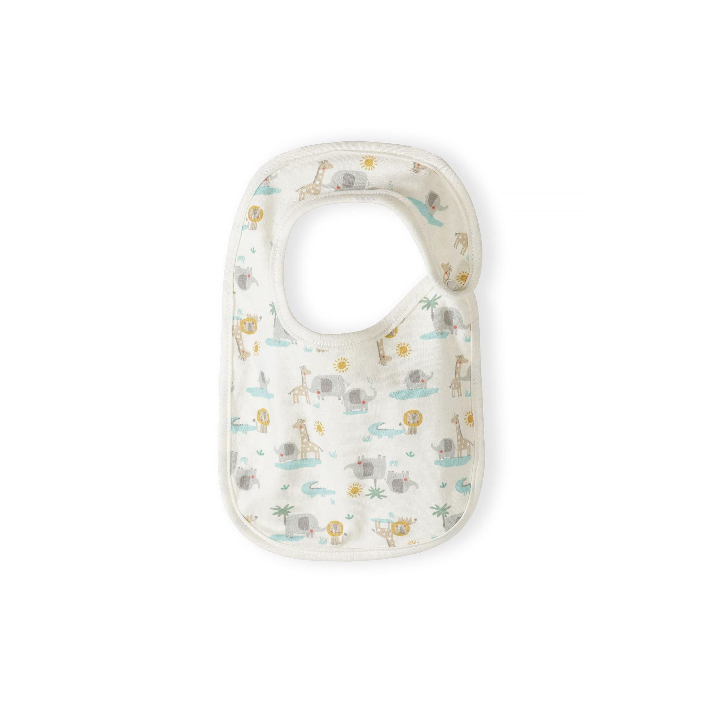 Cream cotton drawstring gift bag with natural cord ties and small wooden star charm on white background