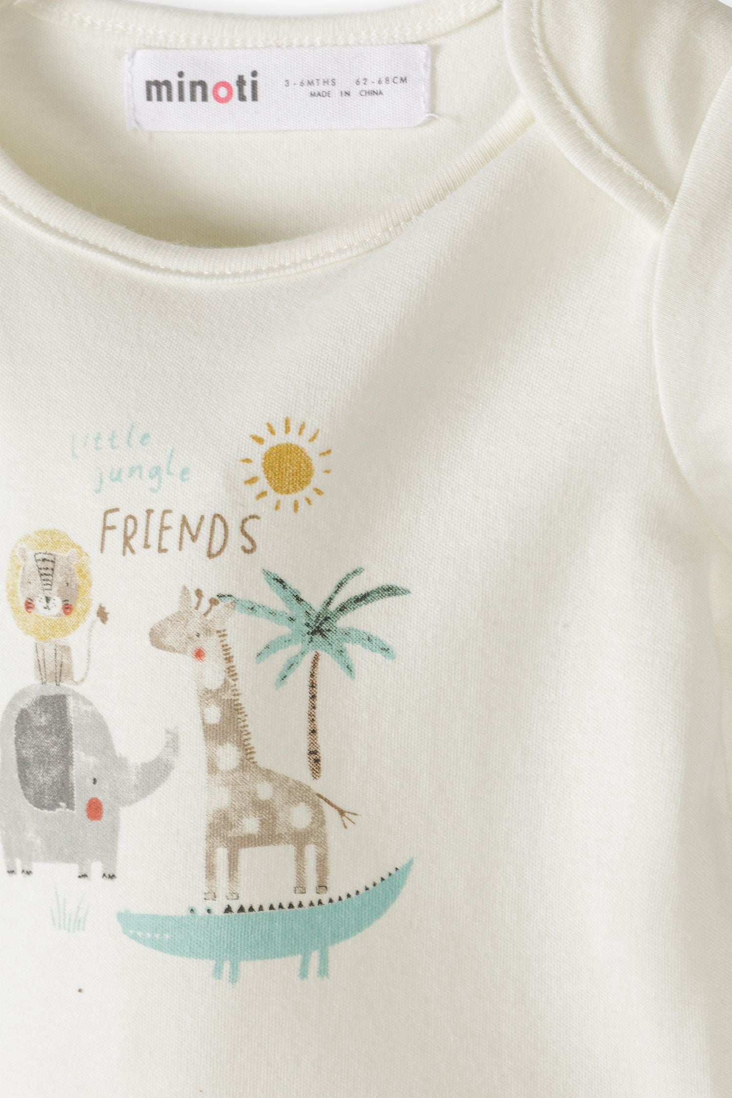 Baby Sleepsuit Gift Set 5-Pack, Safari Print, Cream - 8