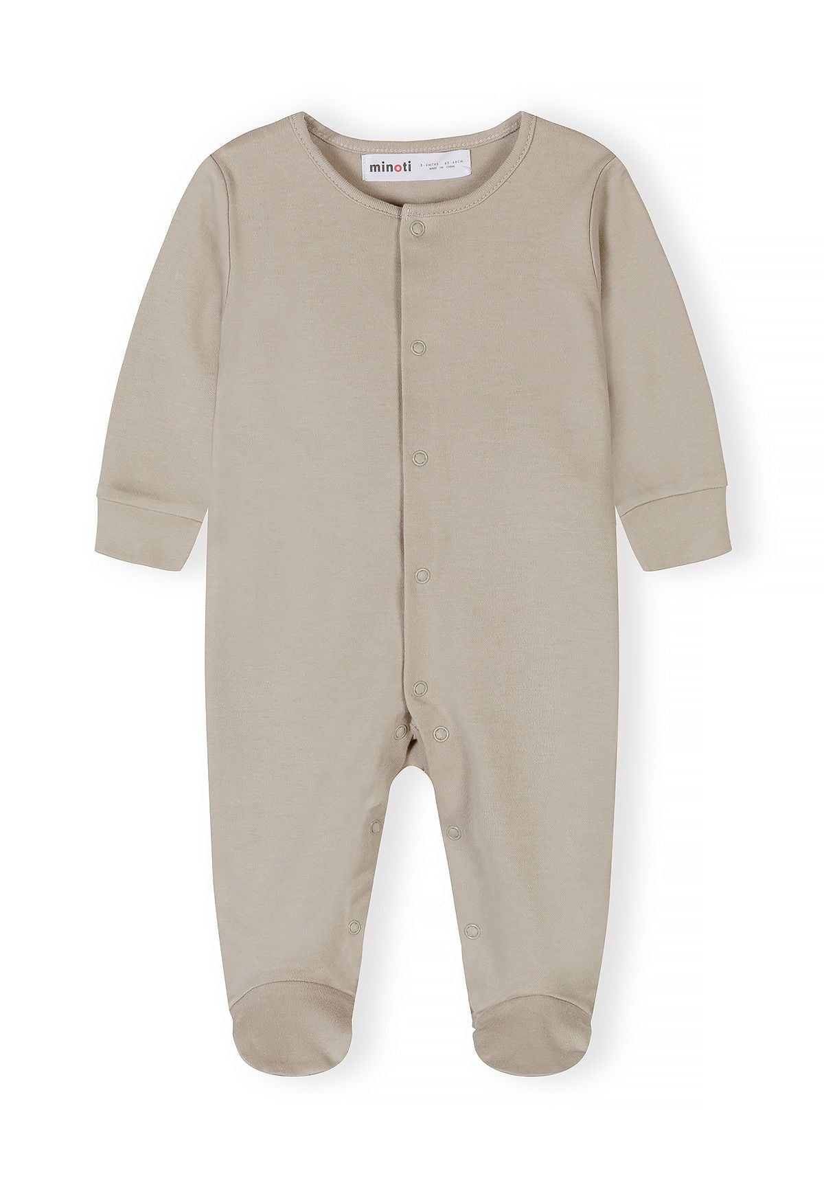 Long Sleeve Sleepsuits 5-Pack, Neutral Beige - 2