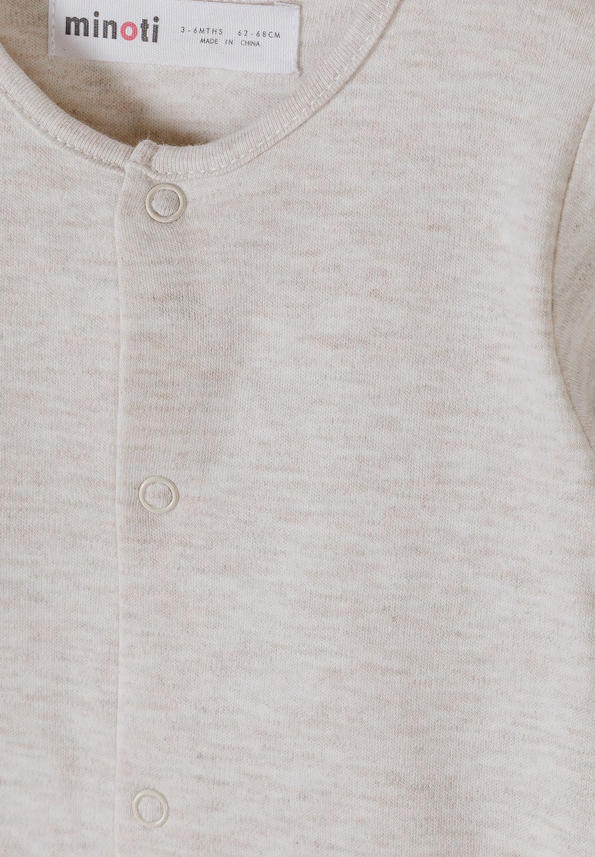 Long Sleeve Sleepsuits 5-Pack, Neutral Beige - 8