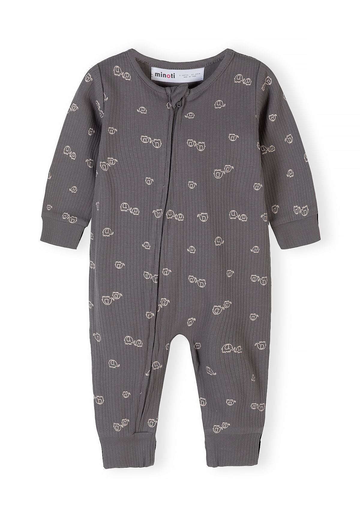 Long Sleeve Rompers 3-Pack, Neutral Multi-Print - 4