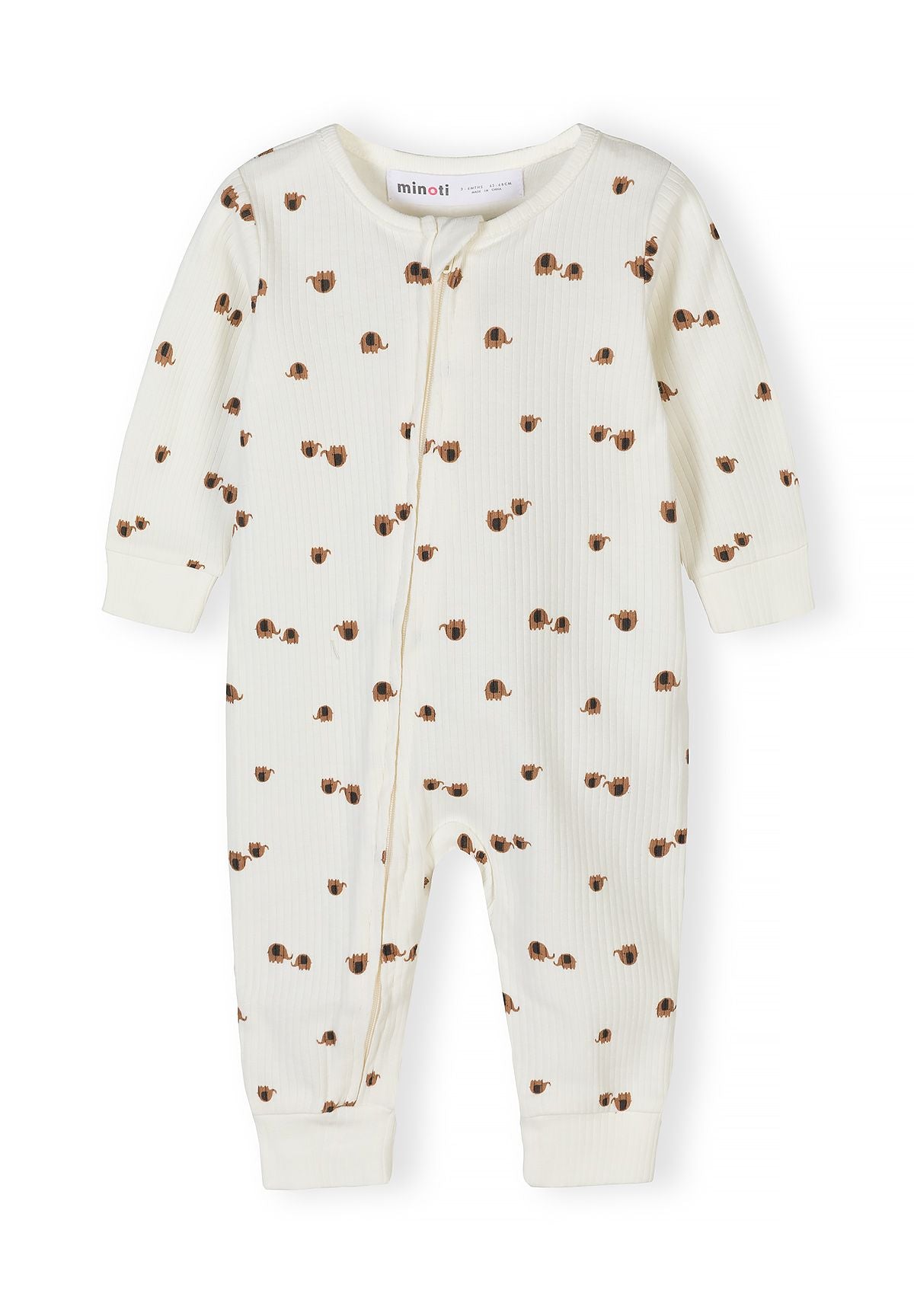 Long Sleeve Rompers 3-Pack, Neutral Multi-Print - 3
