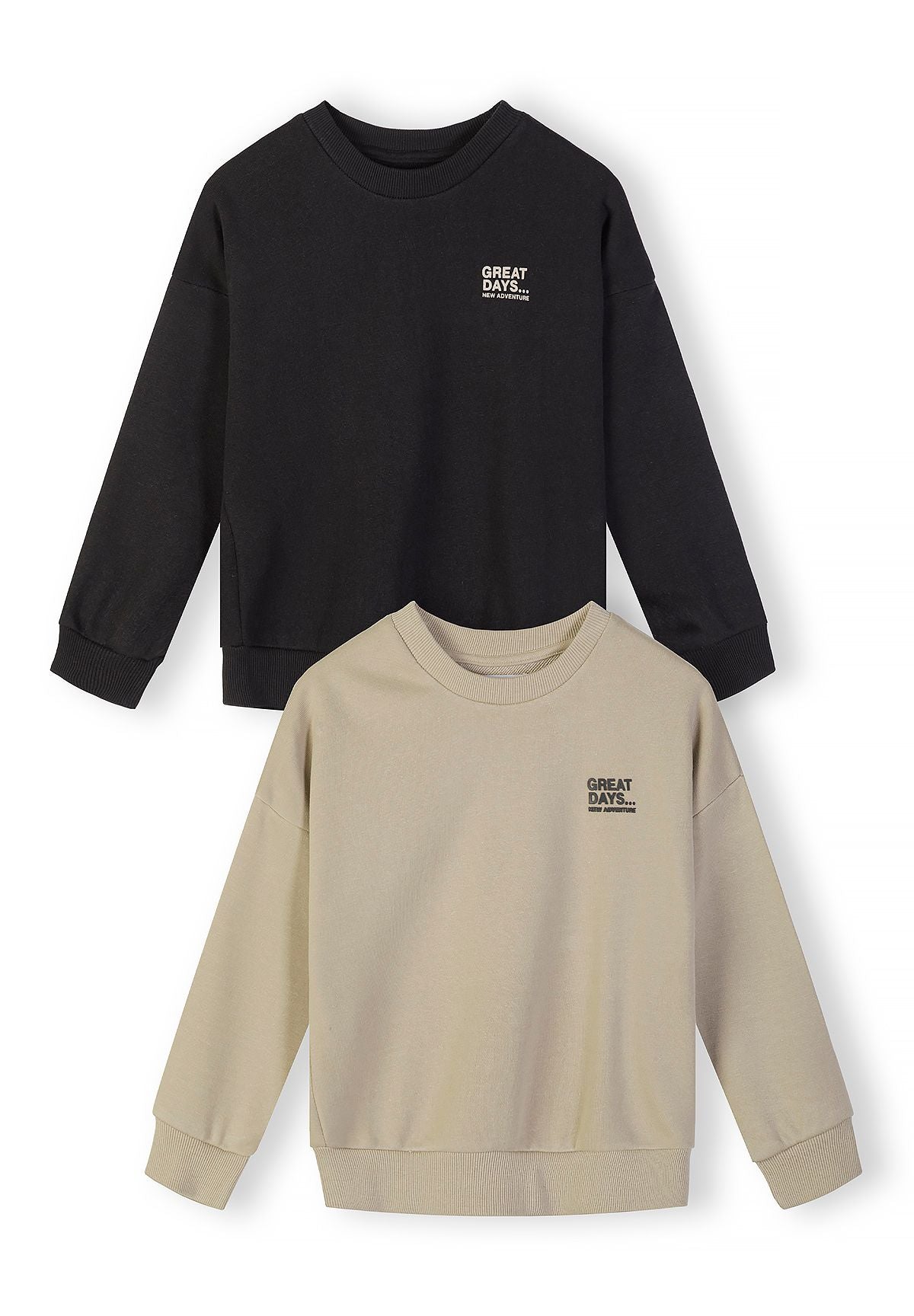 Sweatshirts 2-Pack Great Days, Beige Black - 2