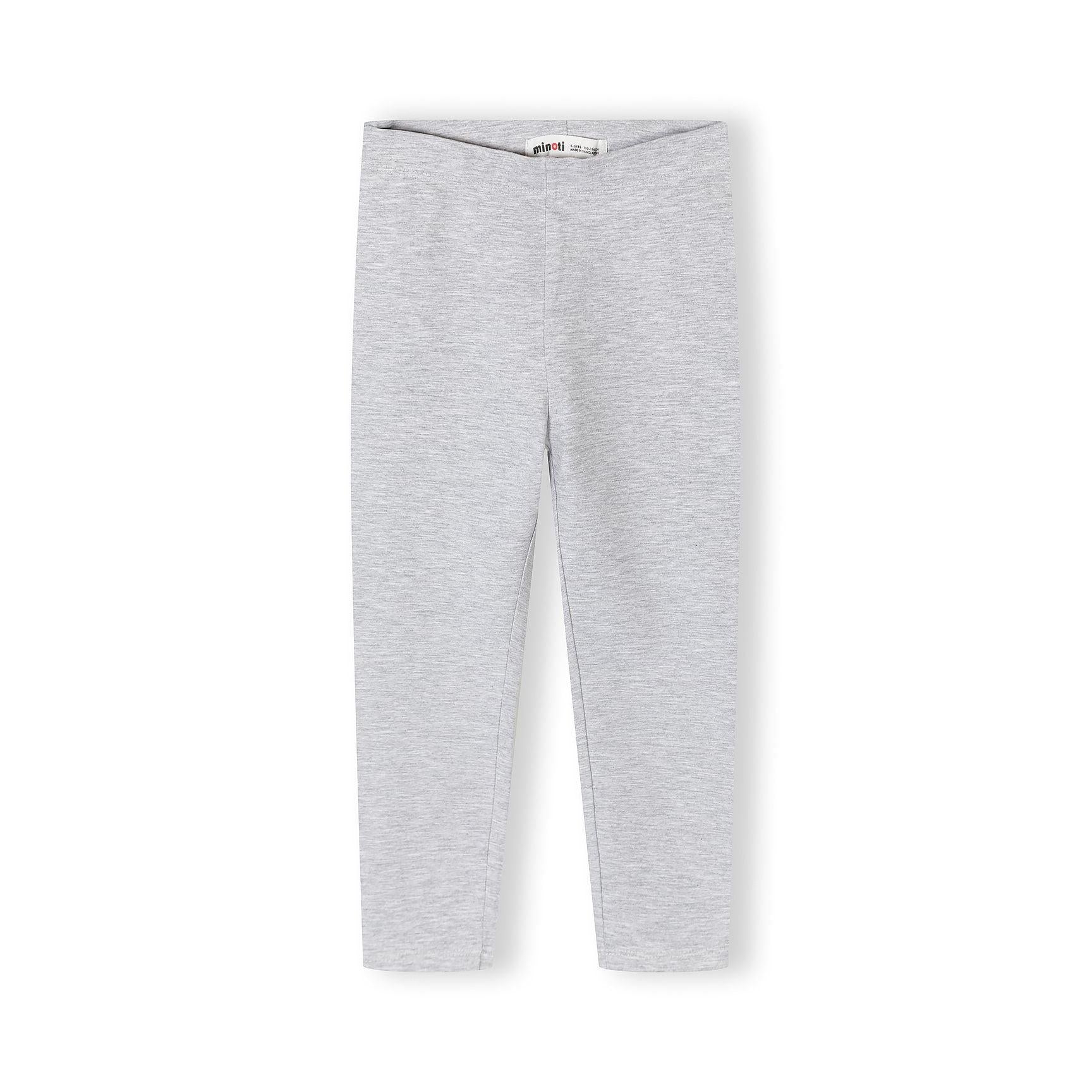 Single pink jersey leggings laid flat showing full length and slim fit design with Minoti label visible on white background