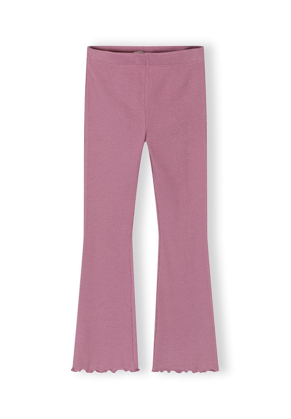 Ribbed Flare Leggings 3-Pack, Pink Purple Black - 3