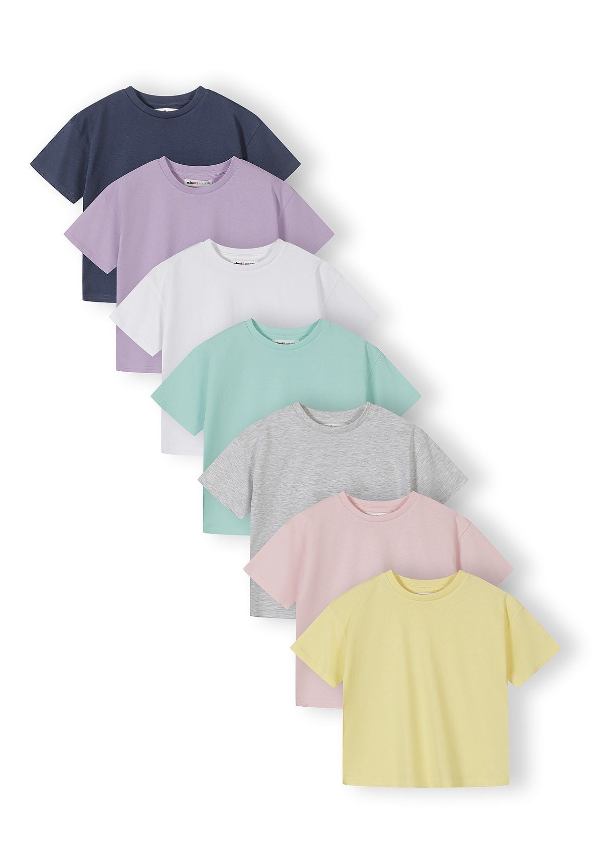 Short Sleeve T-Shirts 7-Pack, Multicolour, Crew Neck - 1