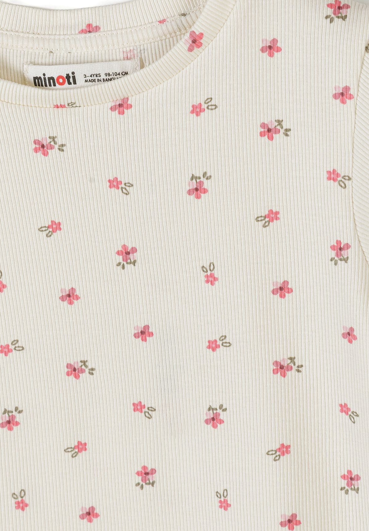 Pyjamas 3-Pack Floral Print Pink Cream - 8