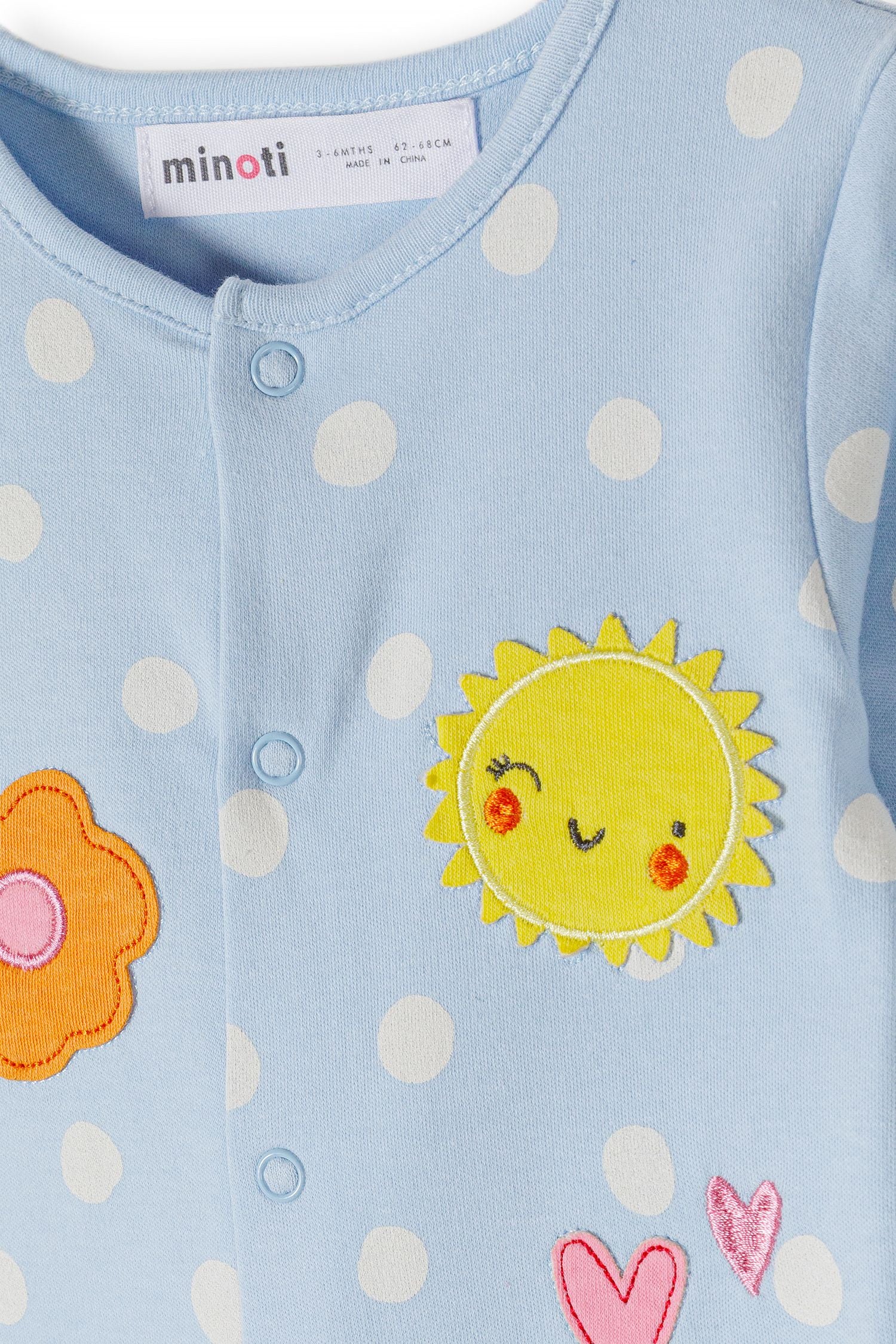 Baby Sleepsuits 3-Pack, Floral & Polka Dot, Multi - 6