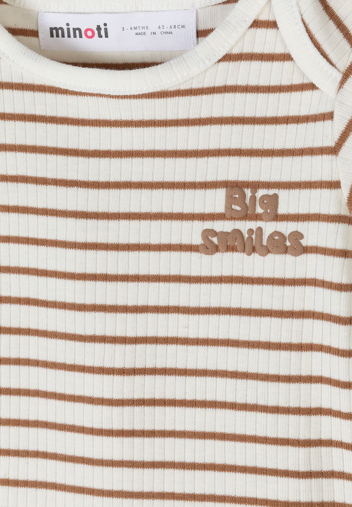 Short Sleeve Bodysuits 3-Pack, Ribbed, Beige Grey - 6