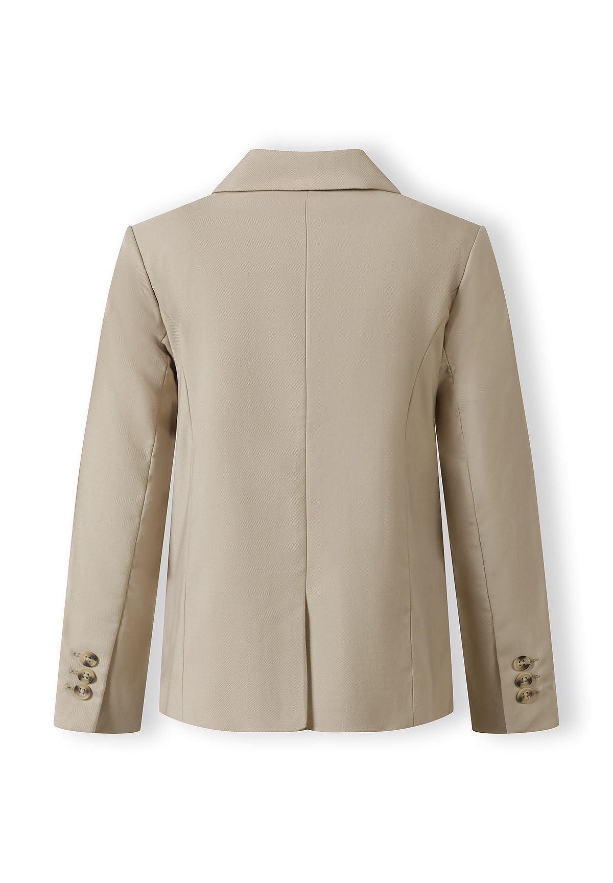 Beige blazer, back.
