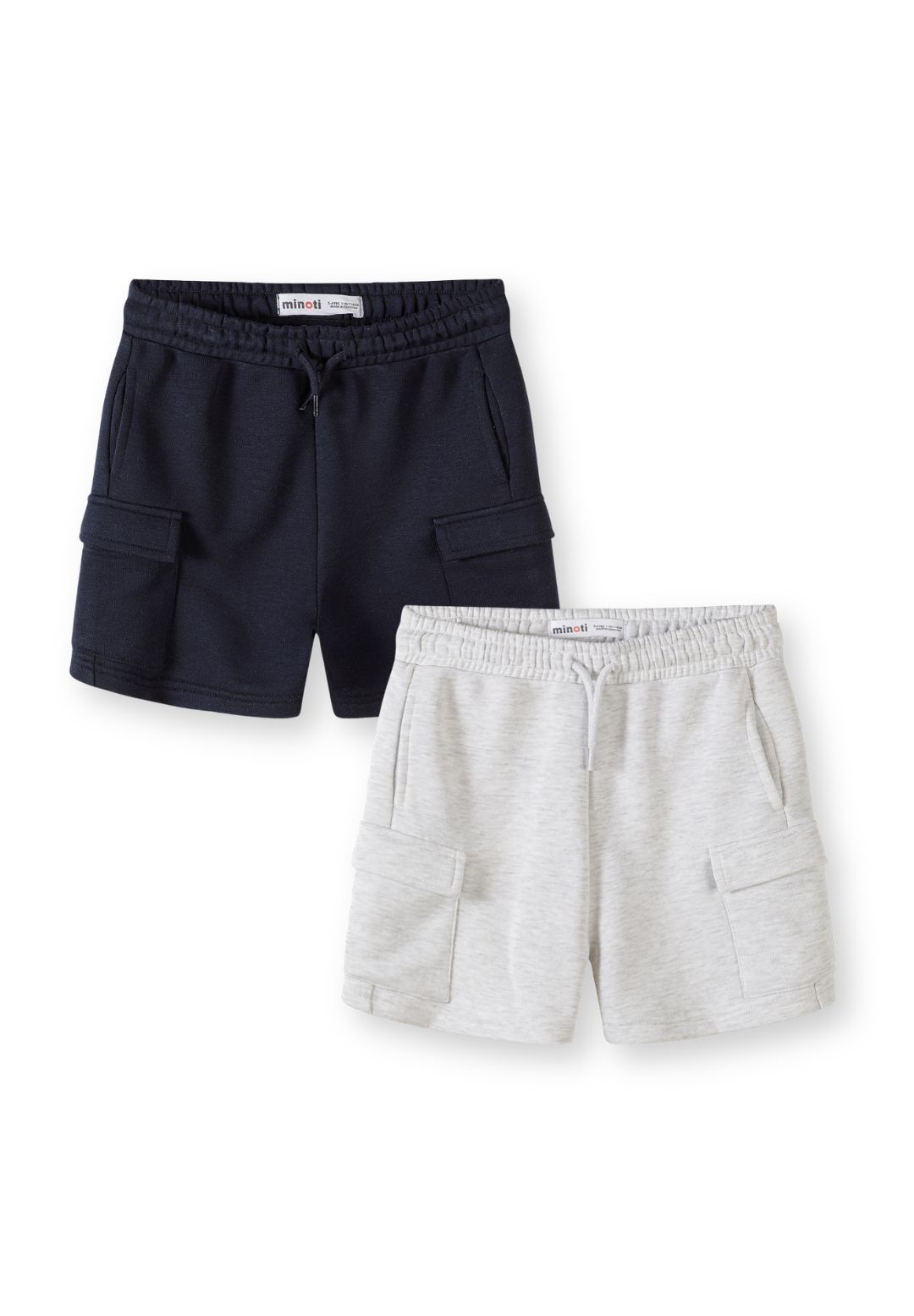 Cargo Shorts 2-Pack, Navy Grey, Side Pockets - 1
