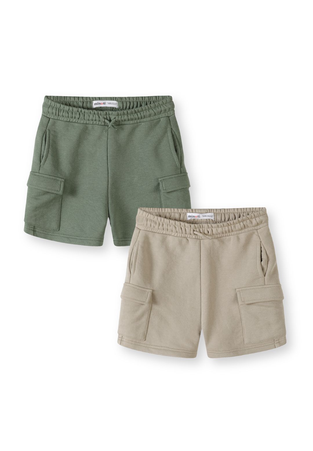 Cargo Shorts 2-Pack, Beige & Khaki, Side Pockets - 1