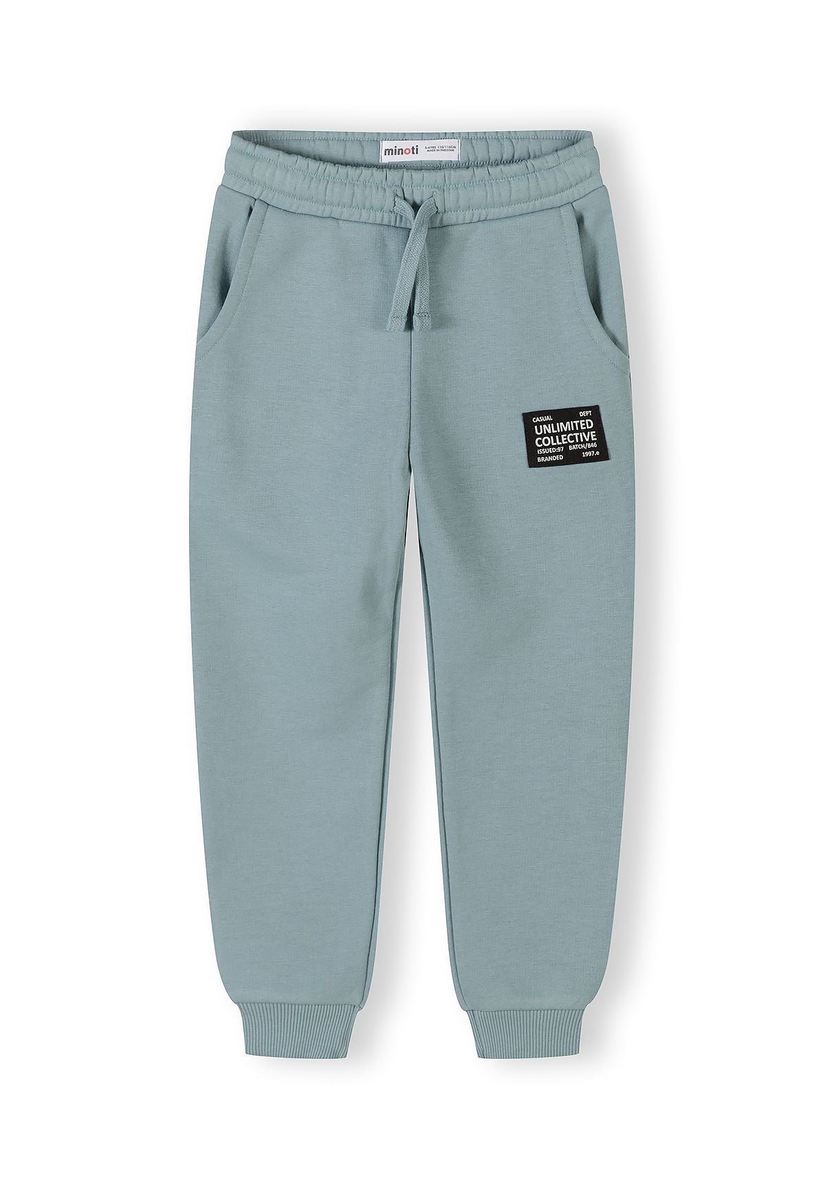 Hooded Tracksuit, Sage Blue, Contrast Panels - 4