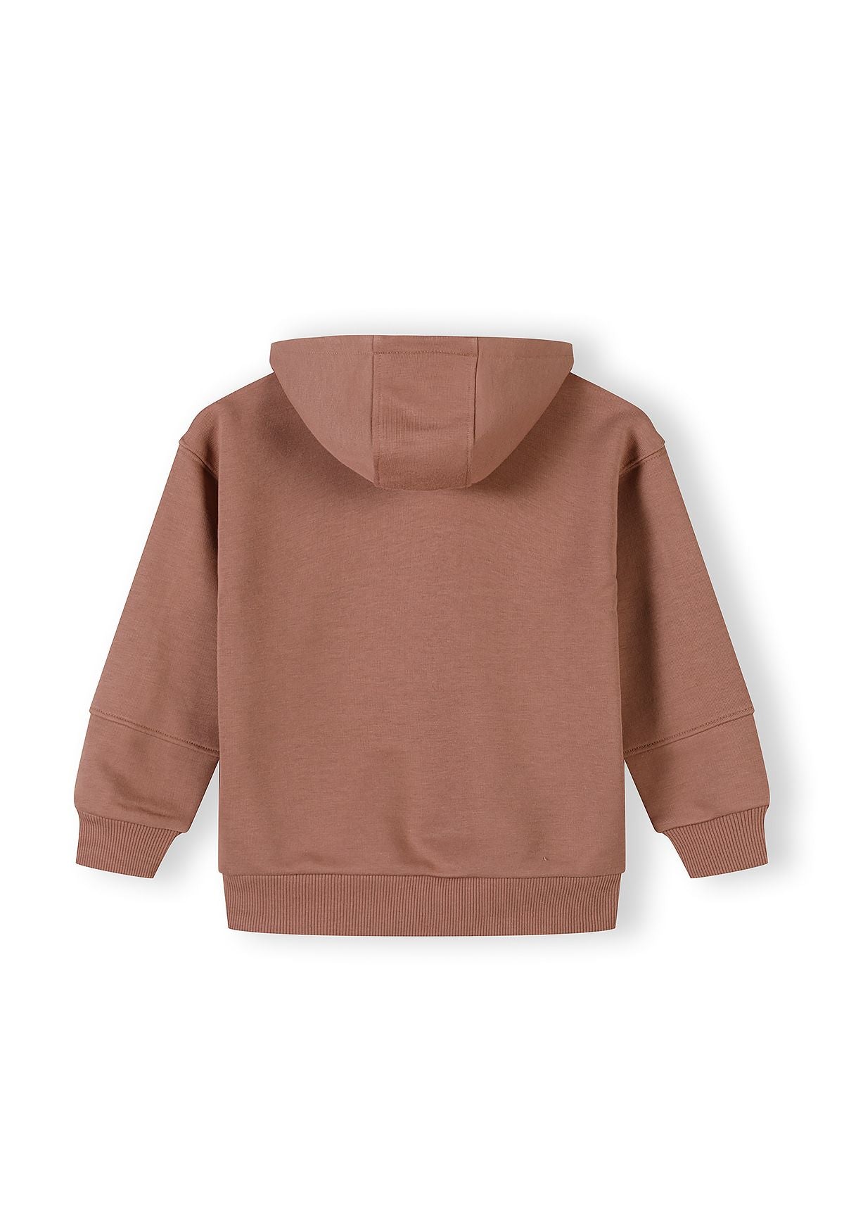 Hooded Tracksuit Set, Cognac, Slogan Print - 3