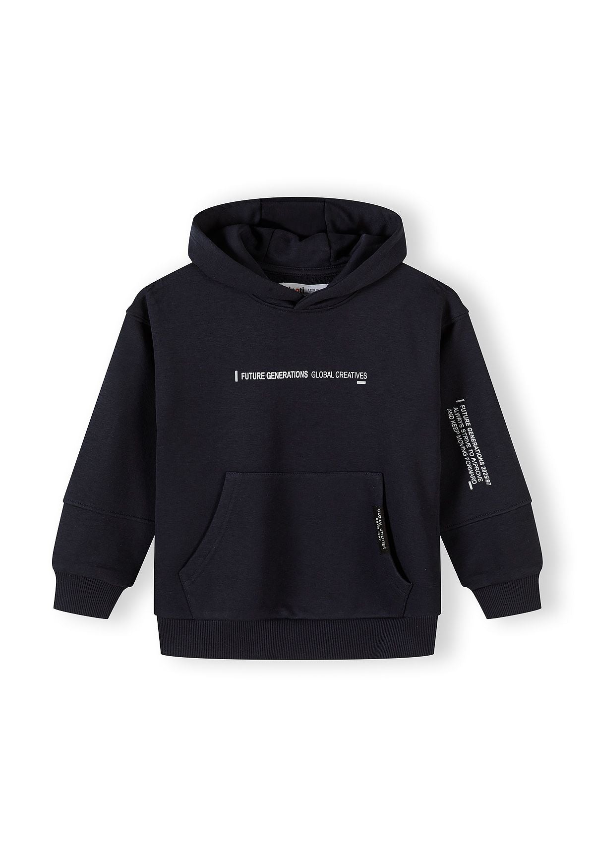 Hooded Tracksuit, Black, Text Print - 2