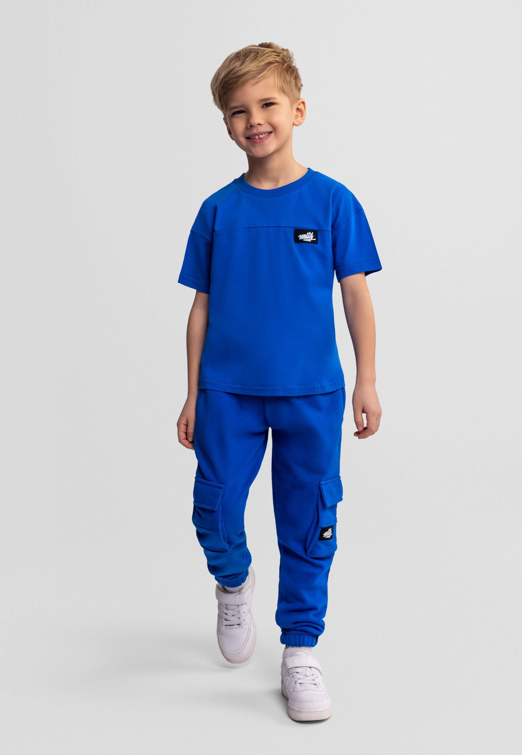 Jogging Set, Royal Blue, Cargo Joggers - 1