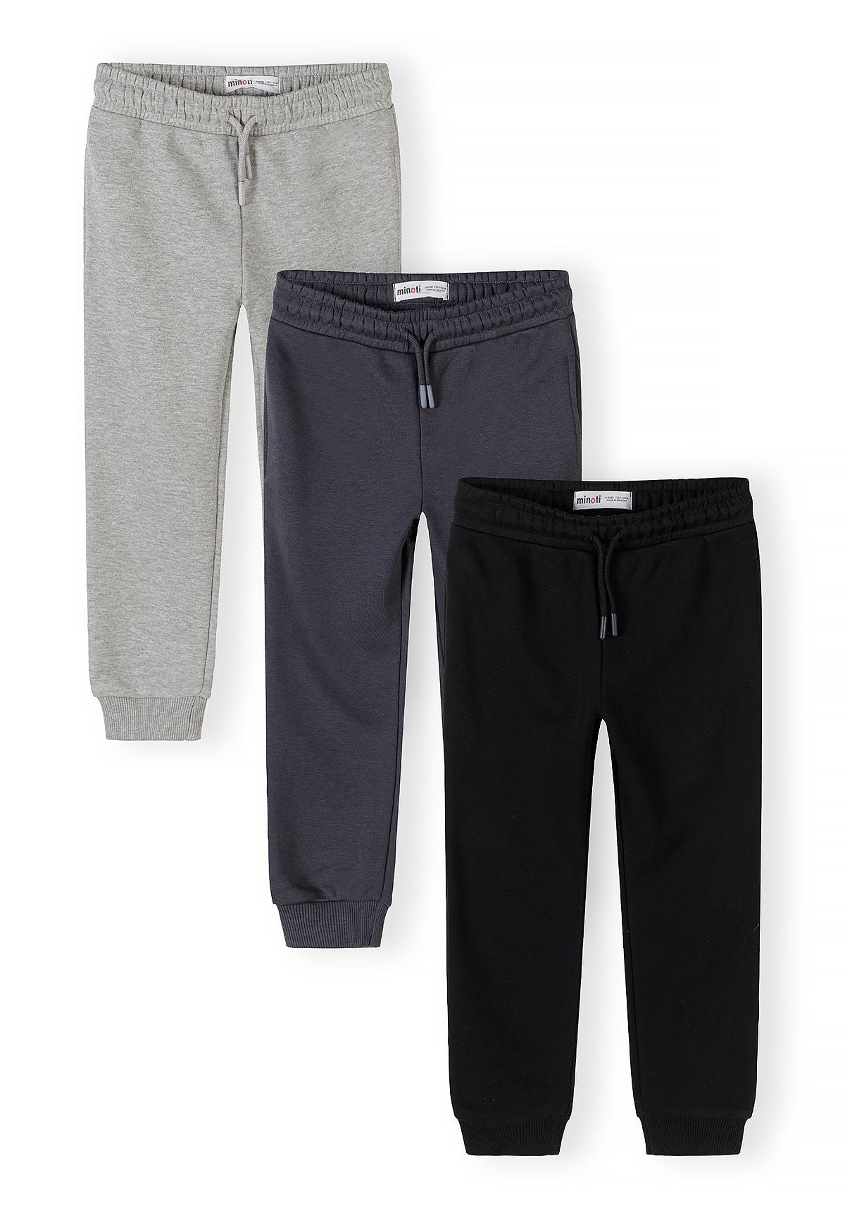 Joggers 3-Pack, Drawstring, Black Grey Navy - 1