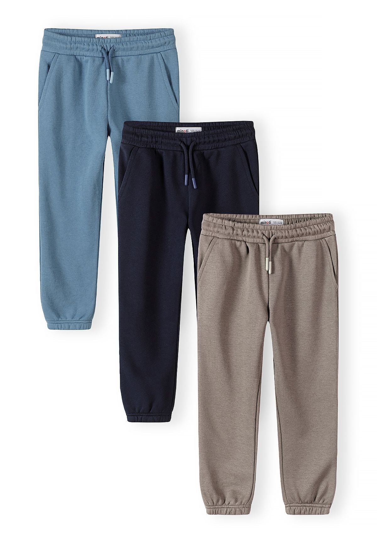 Joggers 3-Pack, Blue Grey Beige, Elasticated Waist - 1