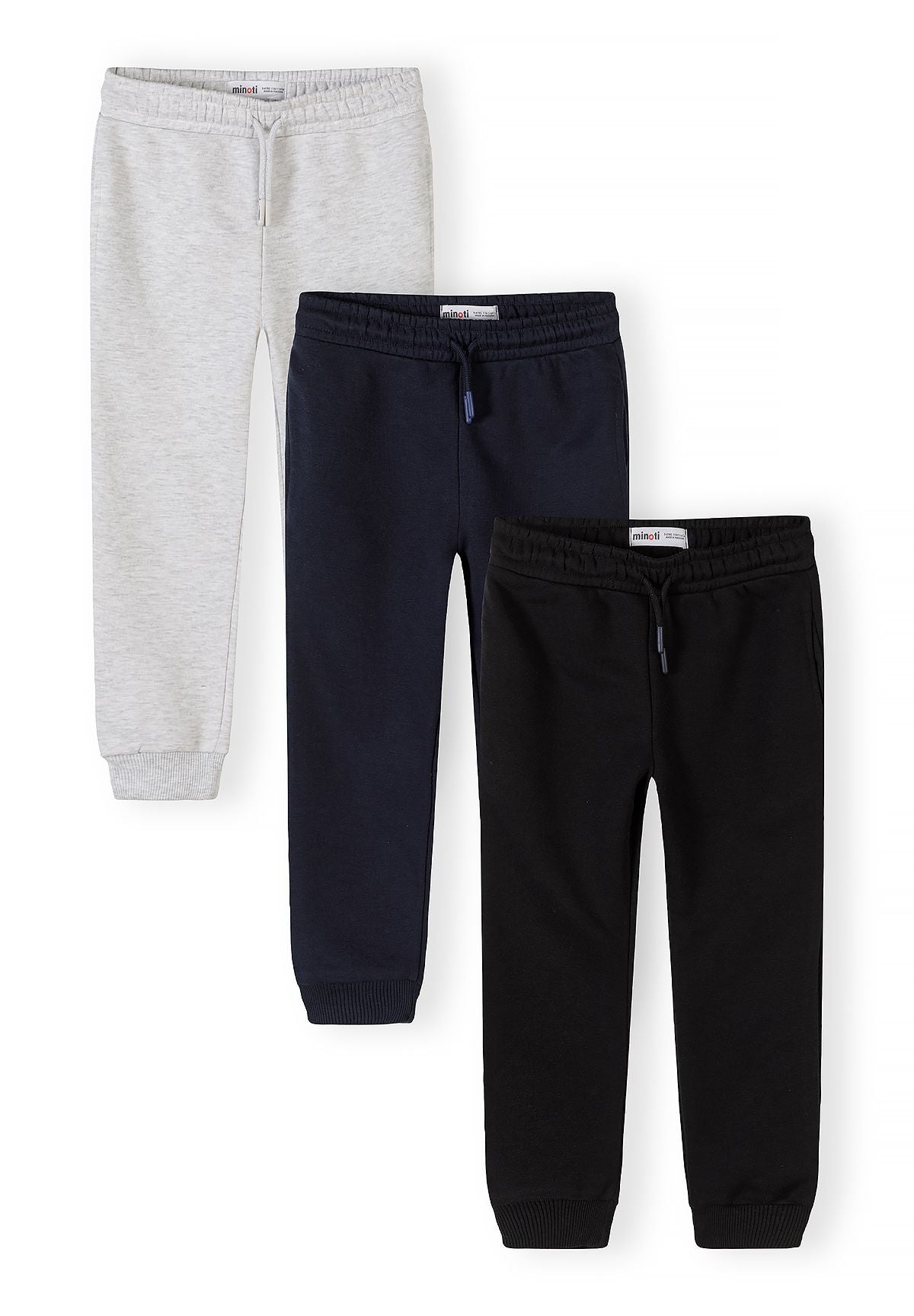 Joggers 3-Pack, Navy Grey Black, Drawstring - 1