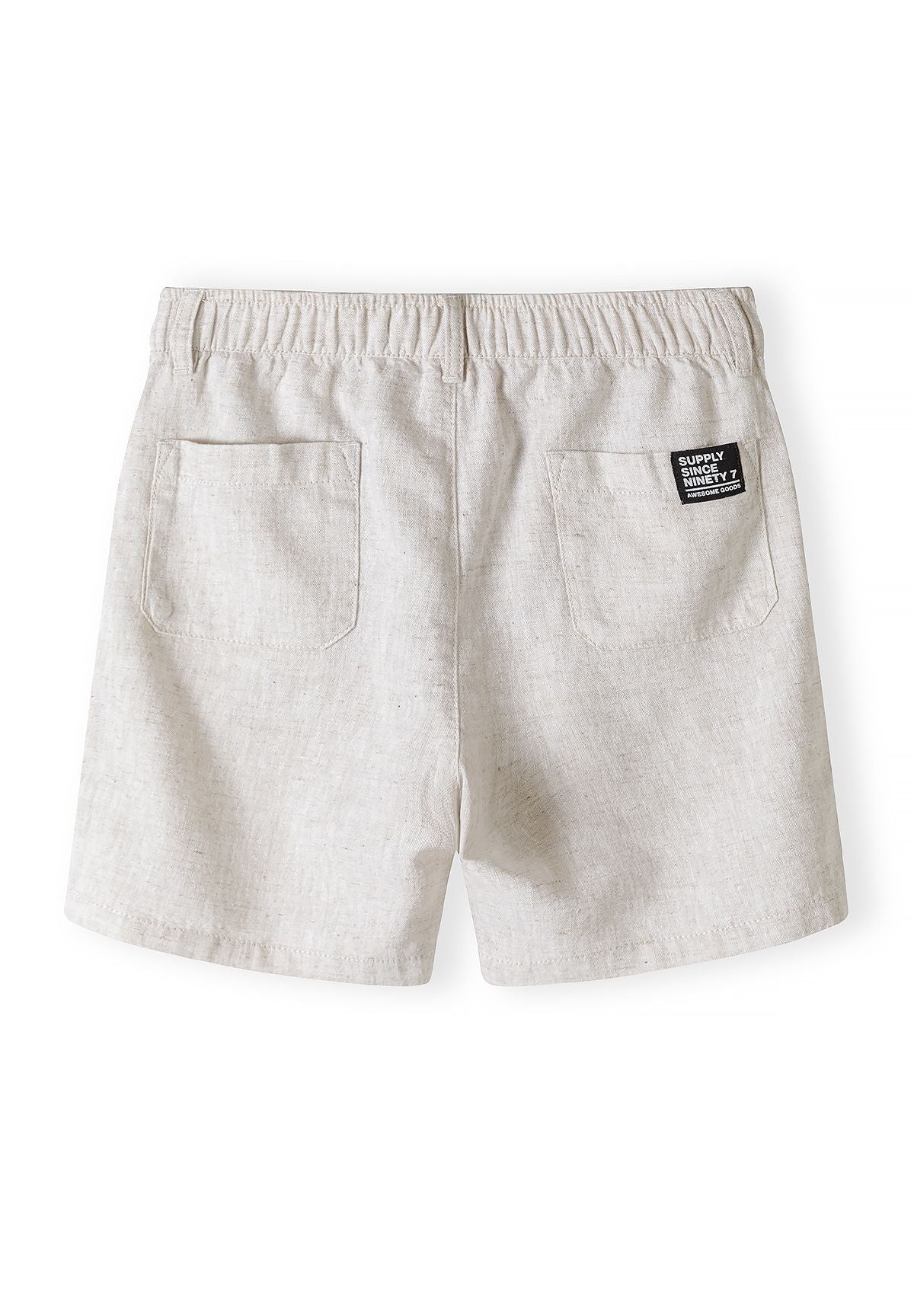 Blue and cream polo shirt and shorts set, shorts back.