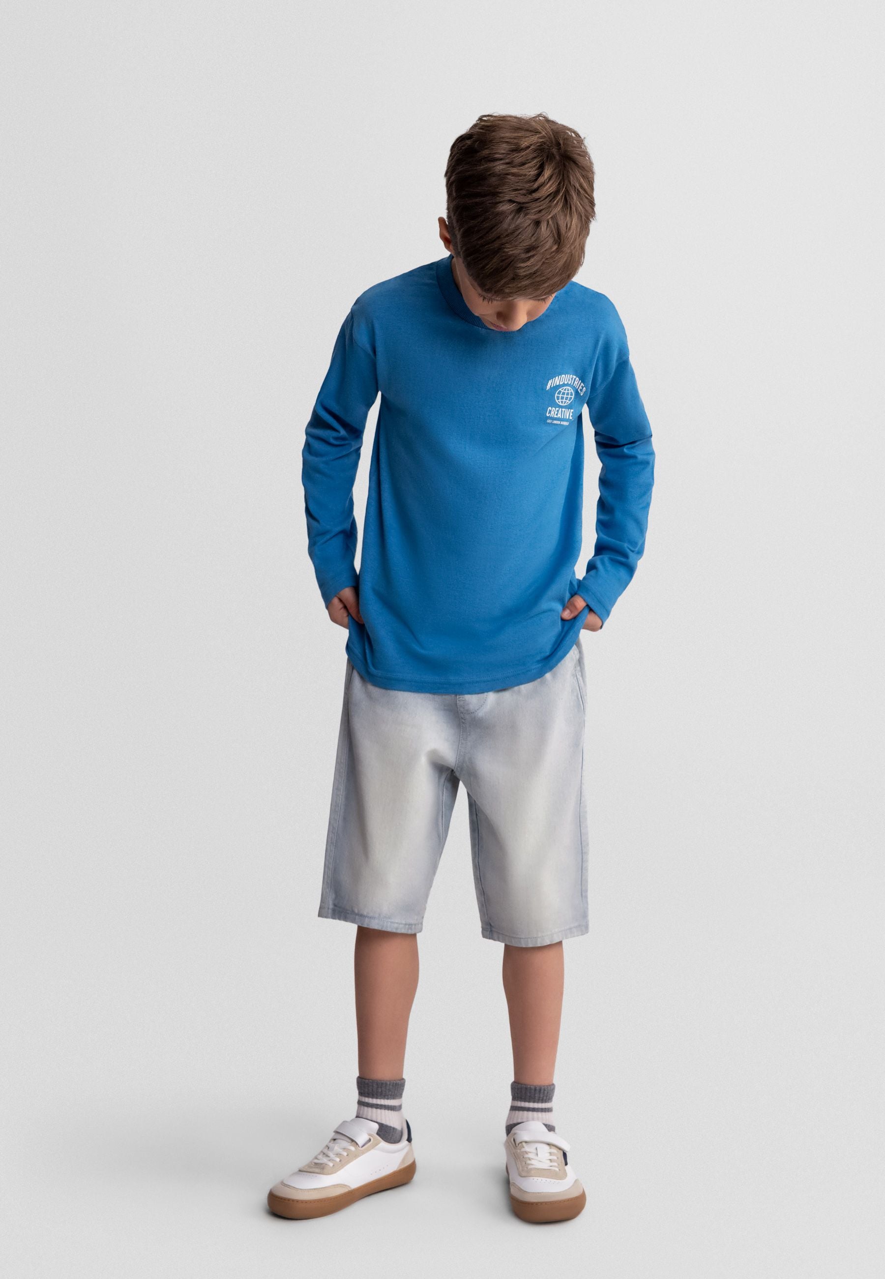 Denim Shorts 2-Pack Pull-On Light Blue Navy - 1