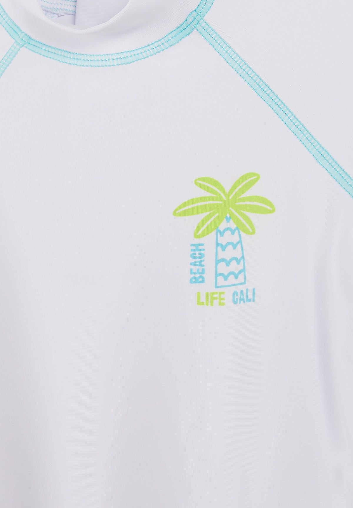 Rash Vest & Shorts Set, Tropical Palm, White Lime - 6