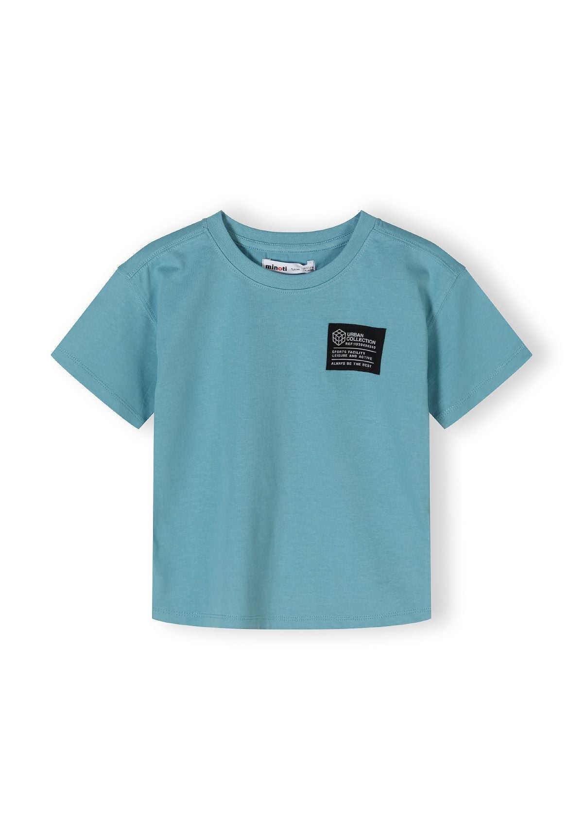 T-Shirt and Shorts Set, Teal, Chest Badge - 3