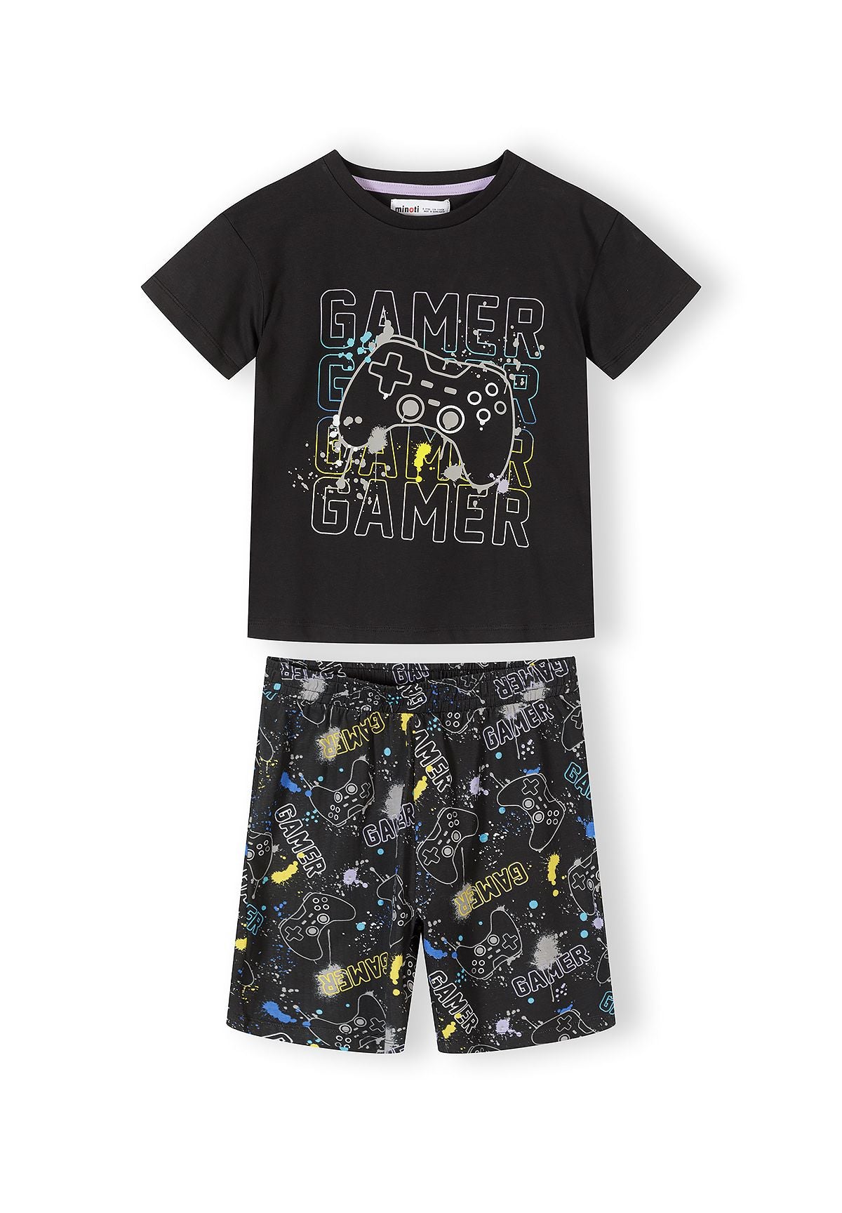 Pajamas Set 2-Pack Gaming Print Black Grey - 2