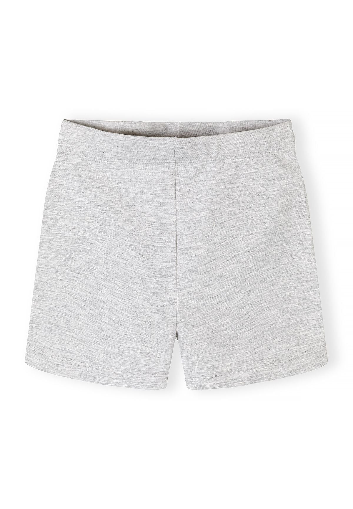 Pink, lilac, white and grey marl cycling shorts, grey front.