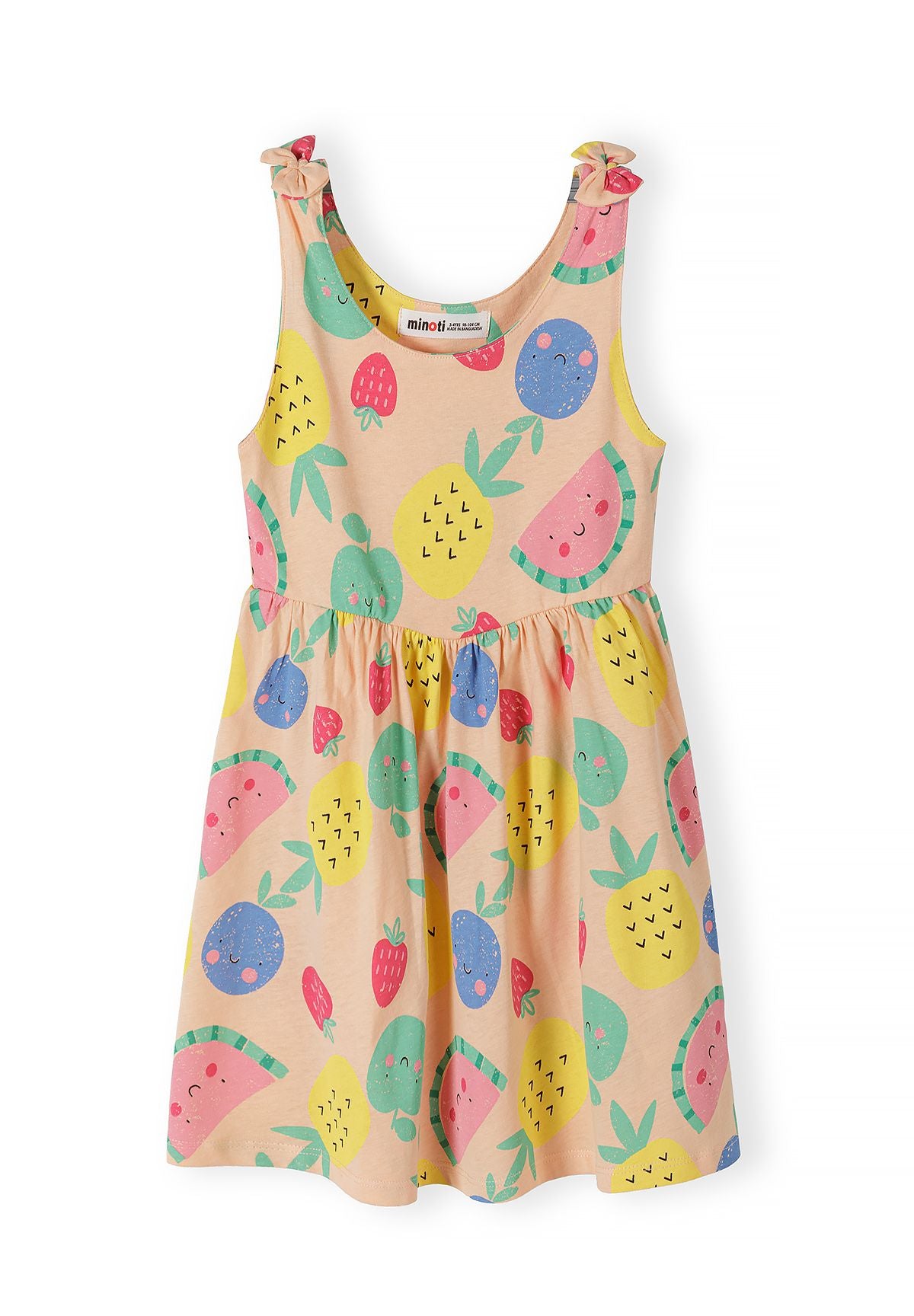 Sleeveless Dresses 3-Pack, Fruit Print, Pink Apricot - 3