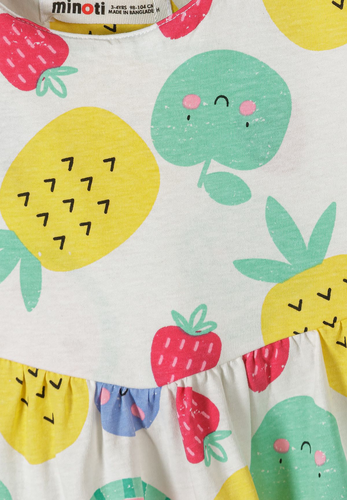 Sleeveless Dresses 3-Pack, Fruit Print, Pink Apricot - 6