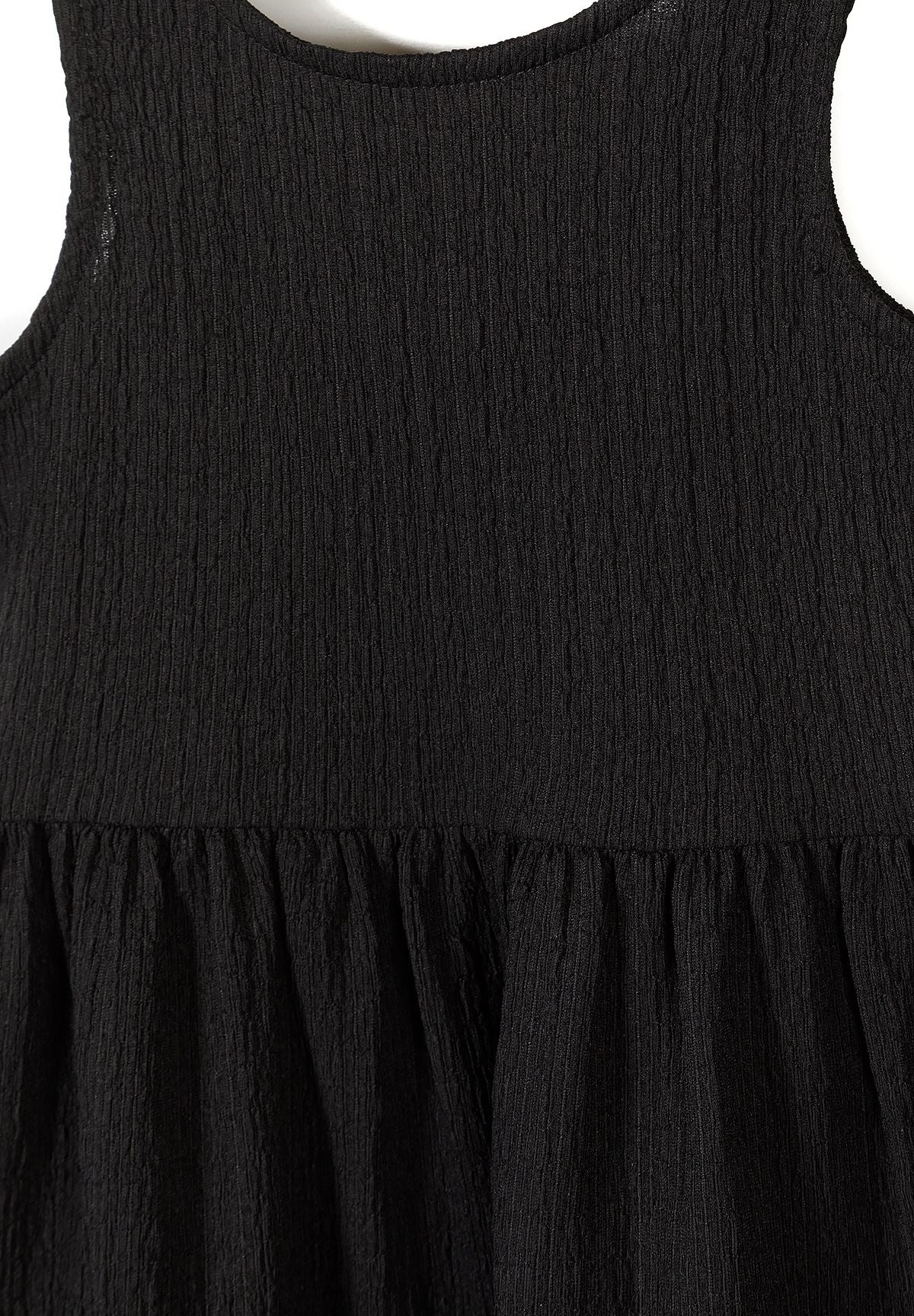 Tiered Sleeveless Dress, Black - 3