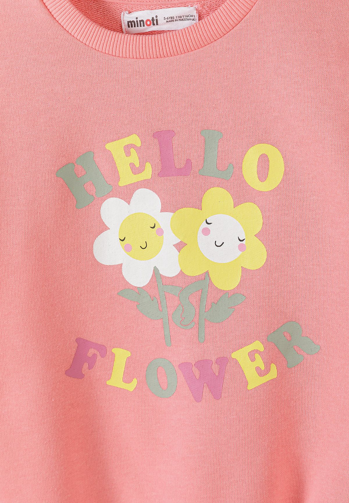 Sweatshirt 2-Pack, Floral Print, Coral Pink - 7