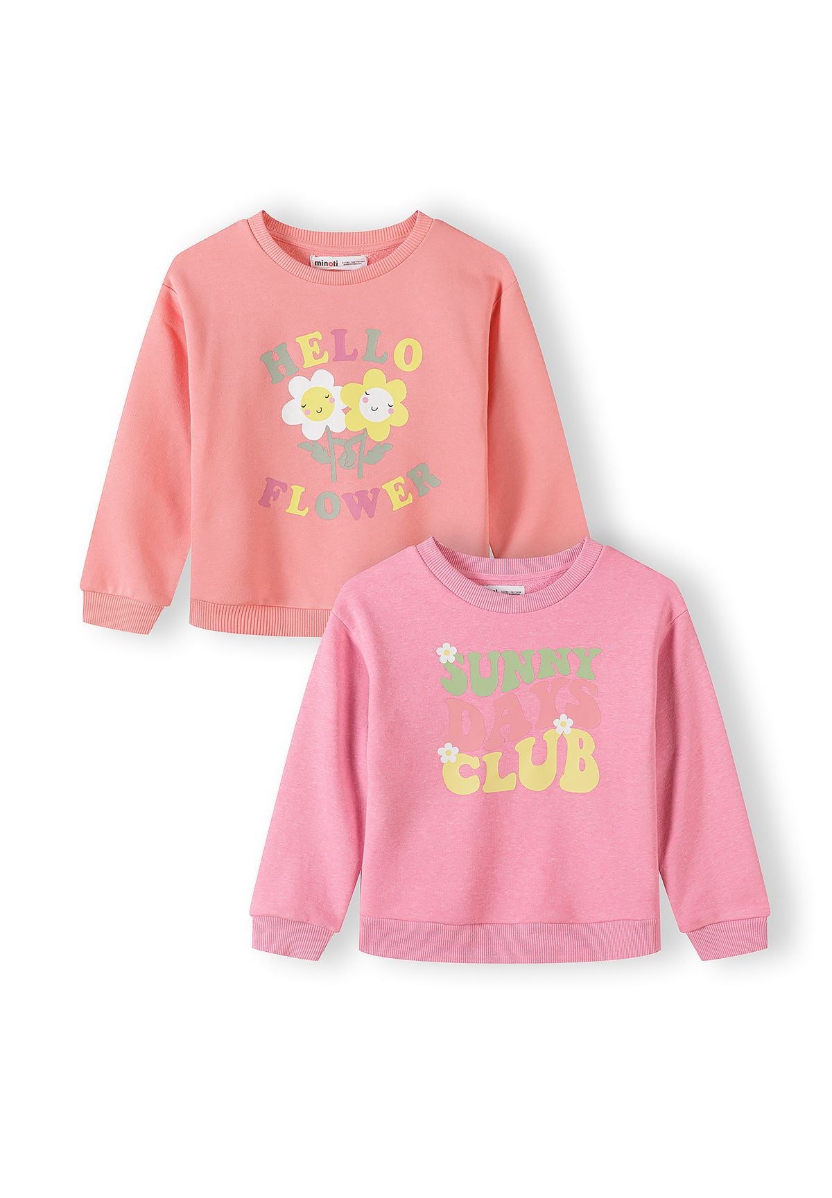 Sweatshirt 2-Pack, Floral Print, Coral Pink - 1