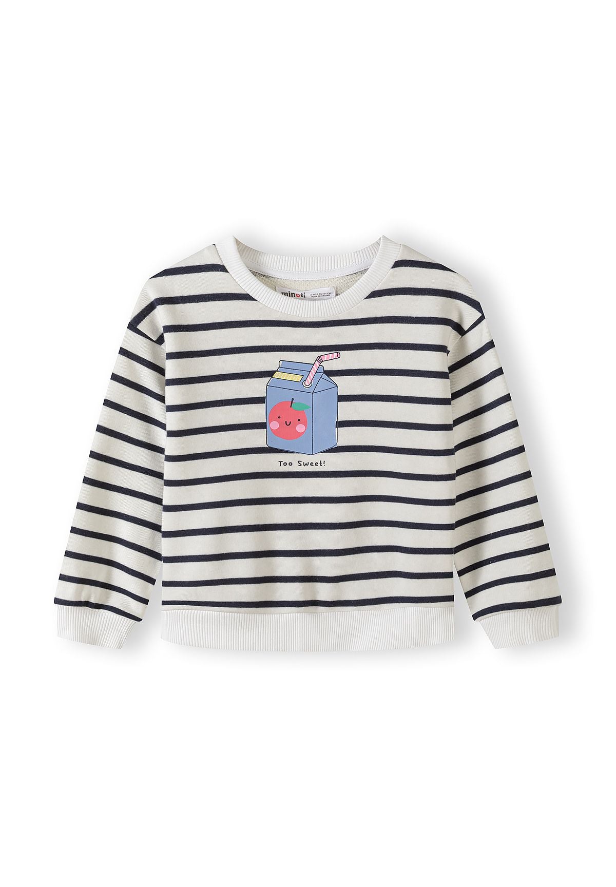 Sweatshirts 2-Pack, Apple Print & Stripe, Apricot White - 4