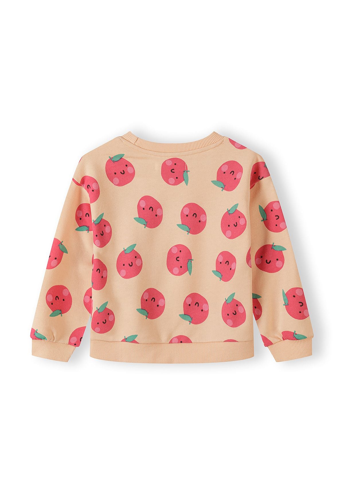Sweatshirts 2-Pack, Apple Print & Stripe, Apricot White - 3