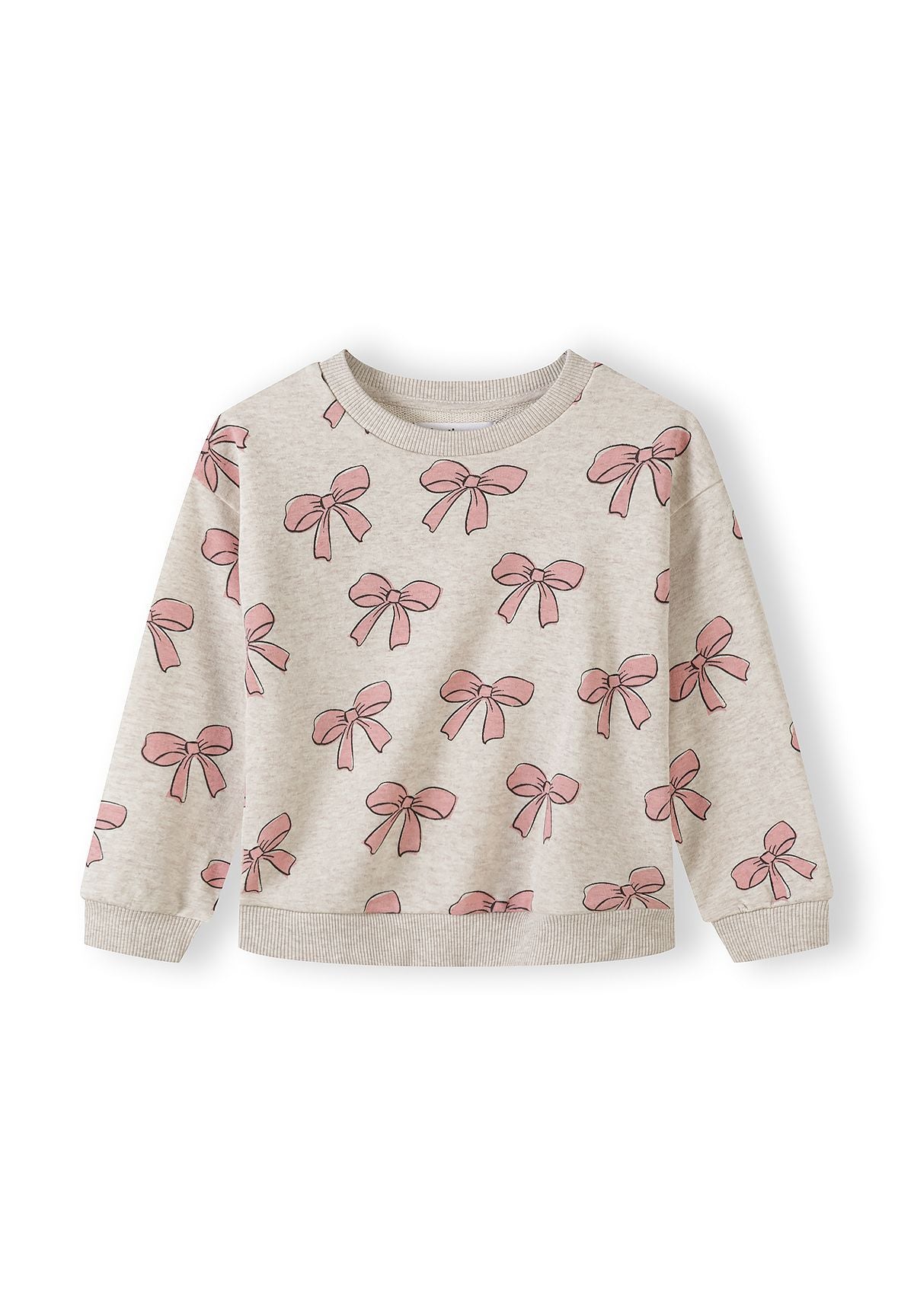 Sweatshirt 2-Pack, Bunny & Bow Print, Pink Beige - 4