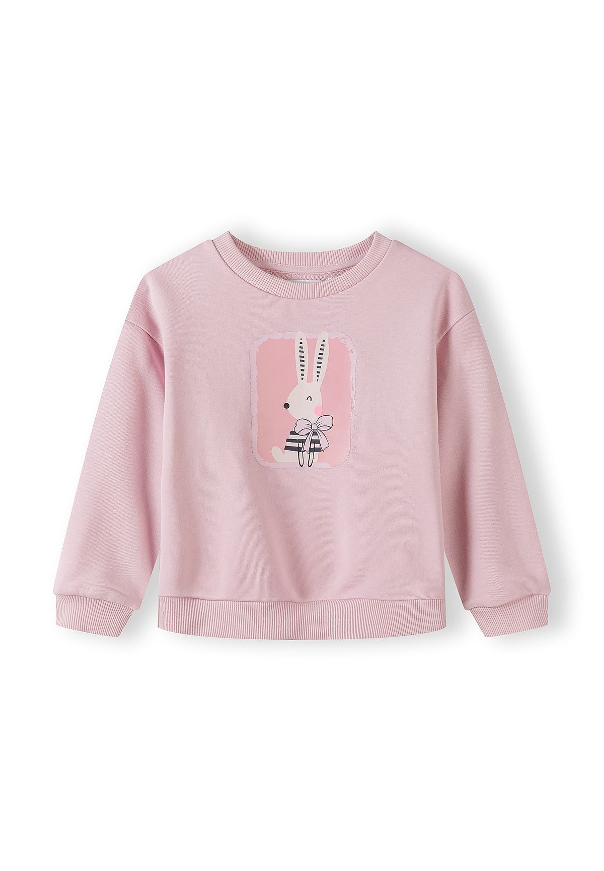 Sweatshirt 2-Pack, Bunny & Bow Print, Pink Beige - 2