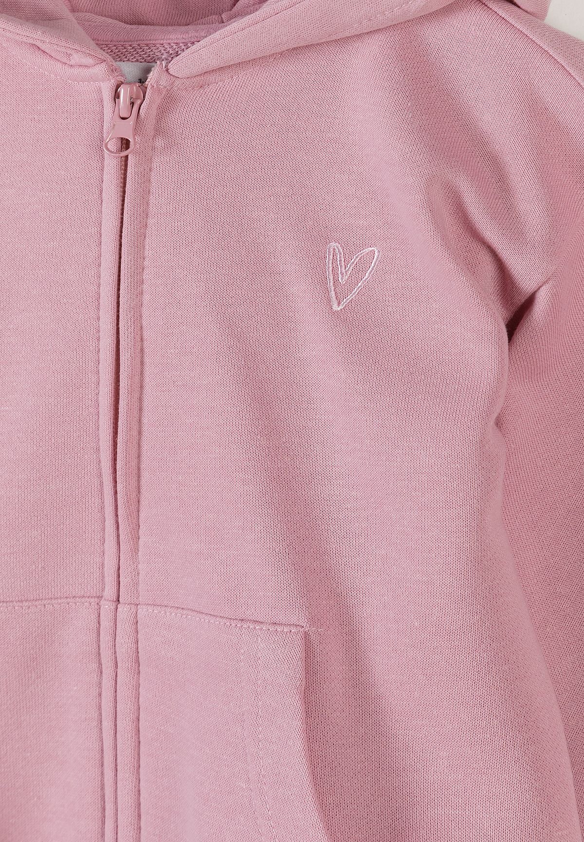 Zip-Up Hoodies 2-Pack, Pink & Blue, Heart Badge - 6
