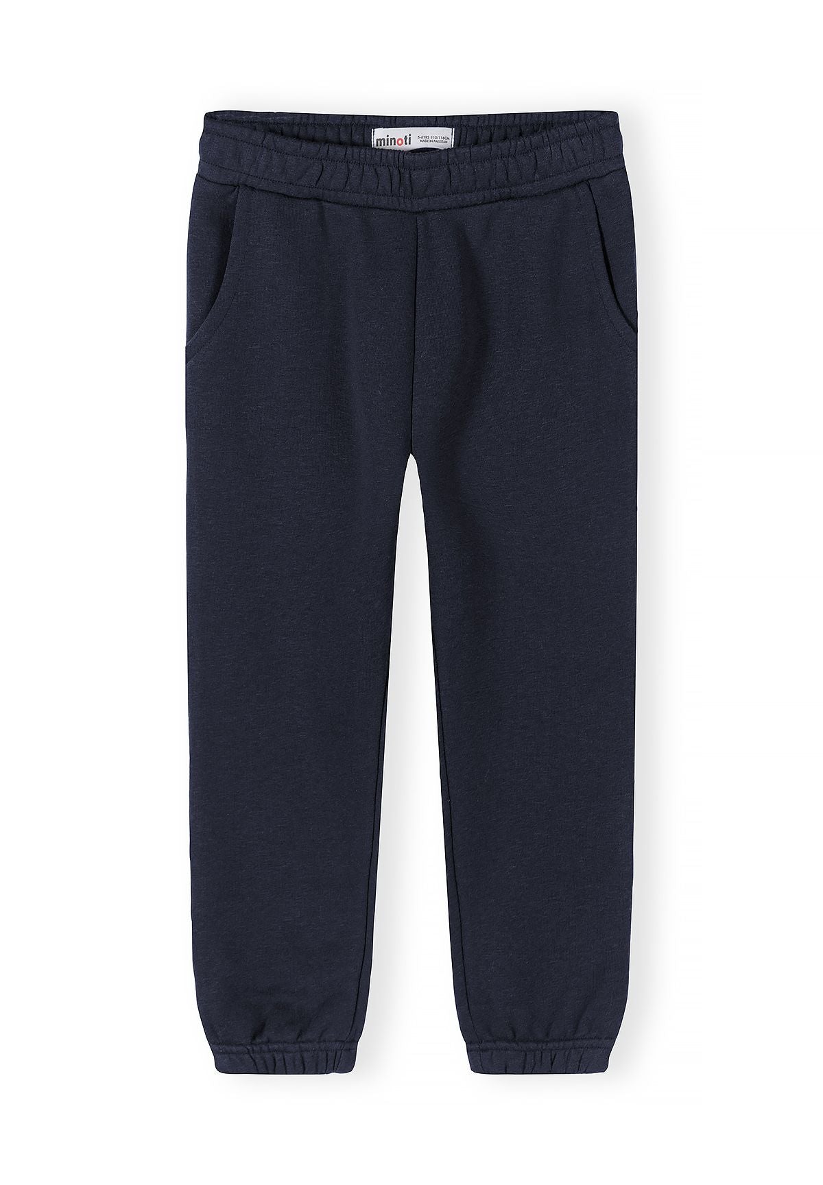 Grey marl, light pink and navy joggers, navy front.