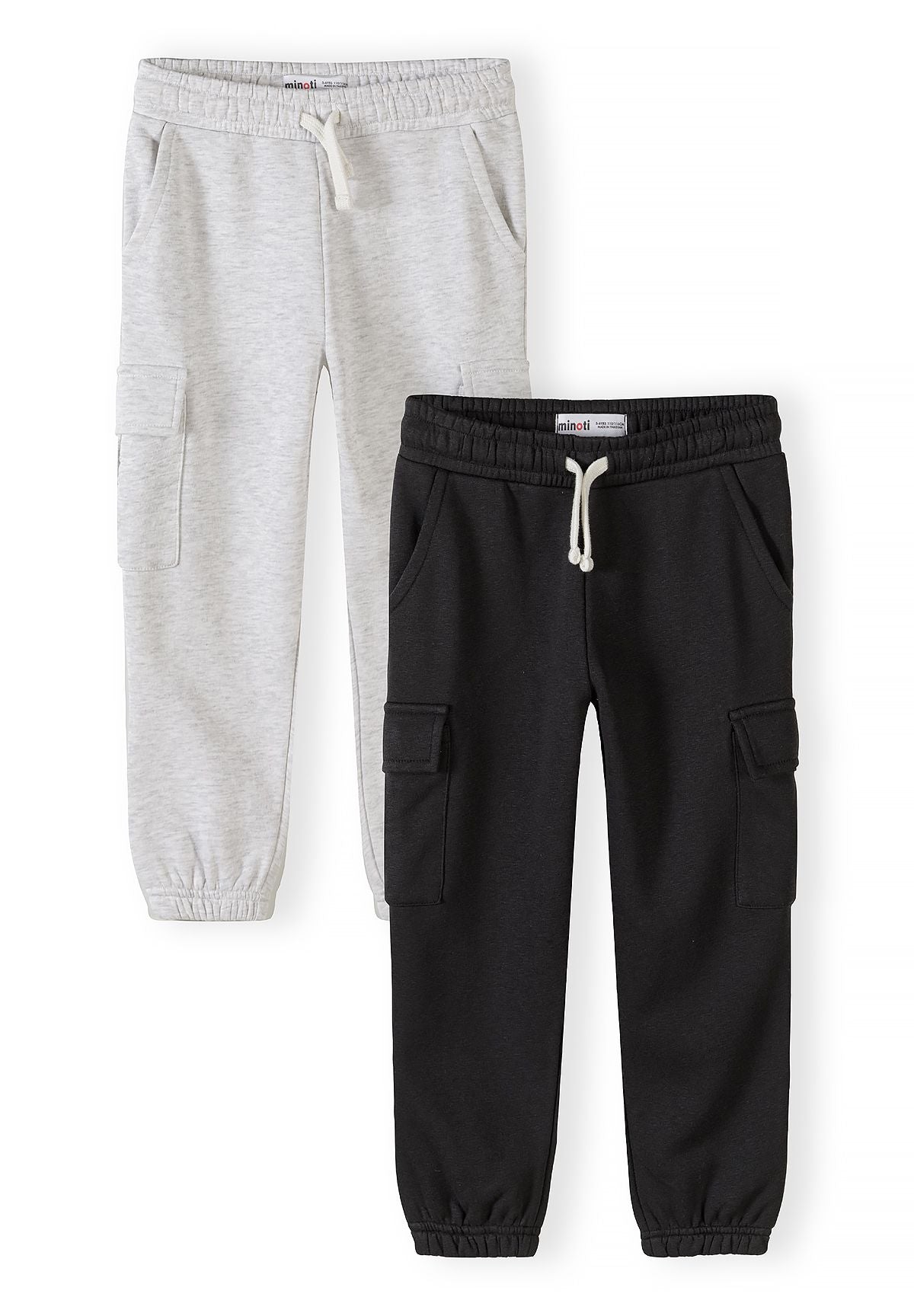 Cargo Joggers 2-Pack, Grey Black, Drawstring - 1