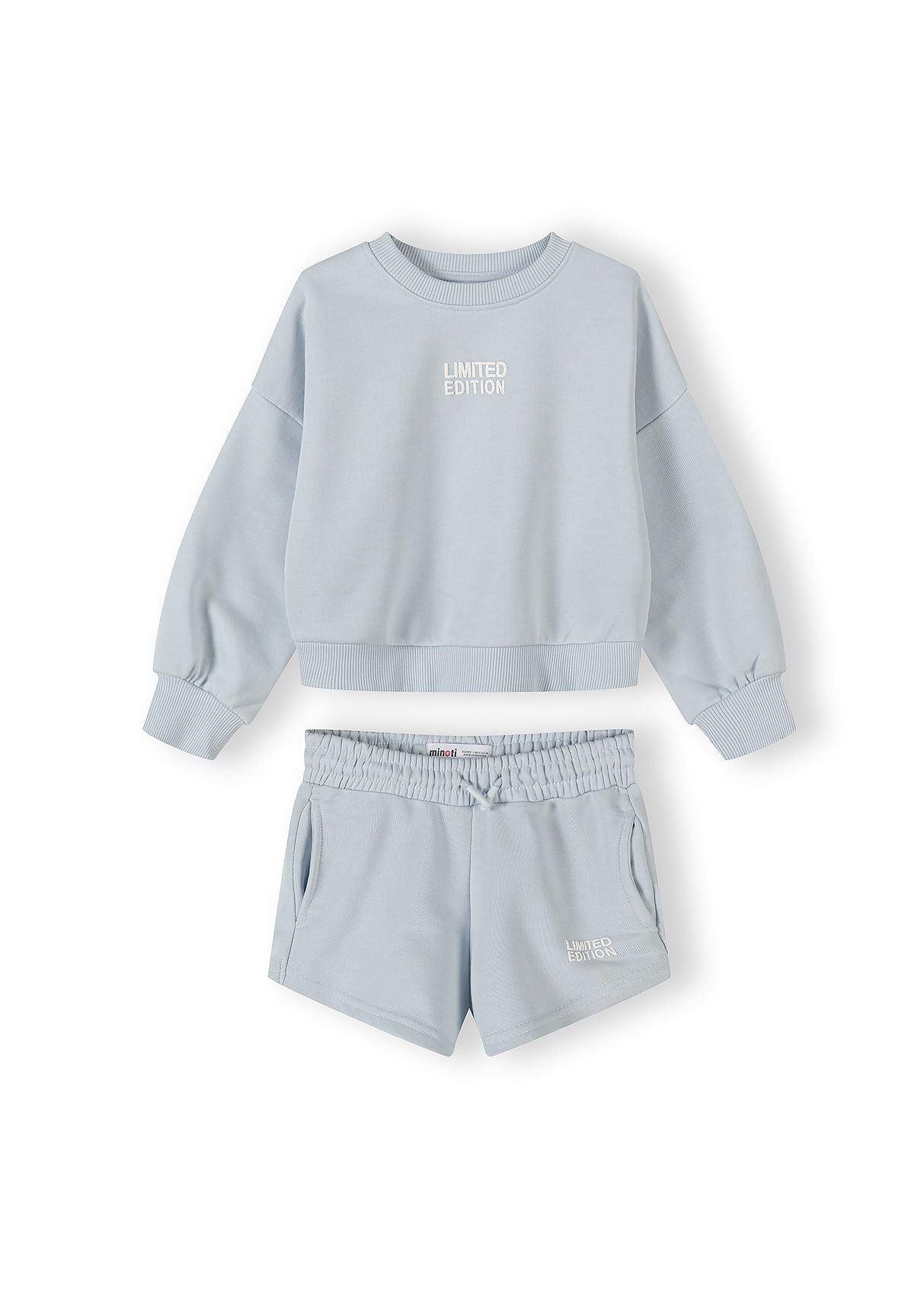 Sweatshirt and Shorts Set, Limited Edition, Light Blue - 1