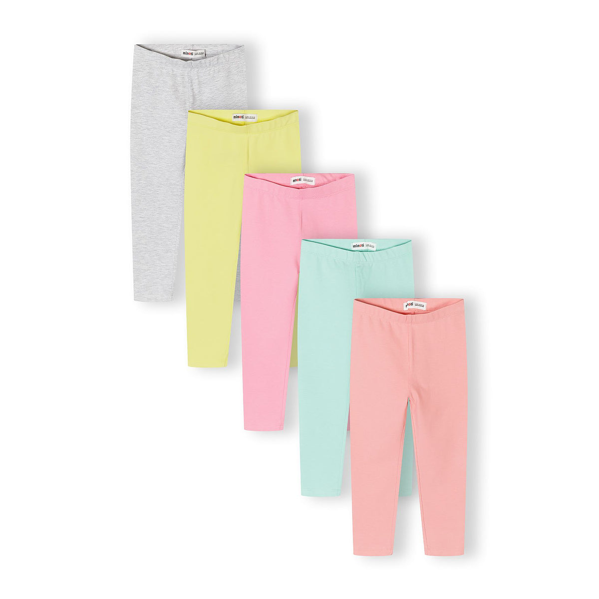 Girls' leggings 5-pack in mixed colours — complete product view for square Shop card