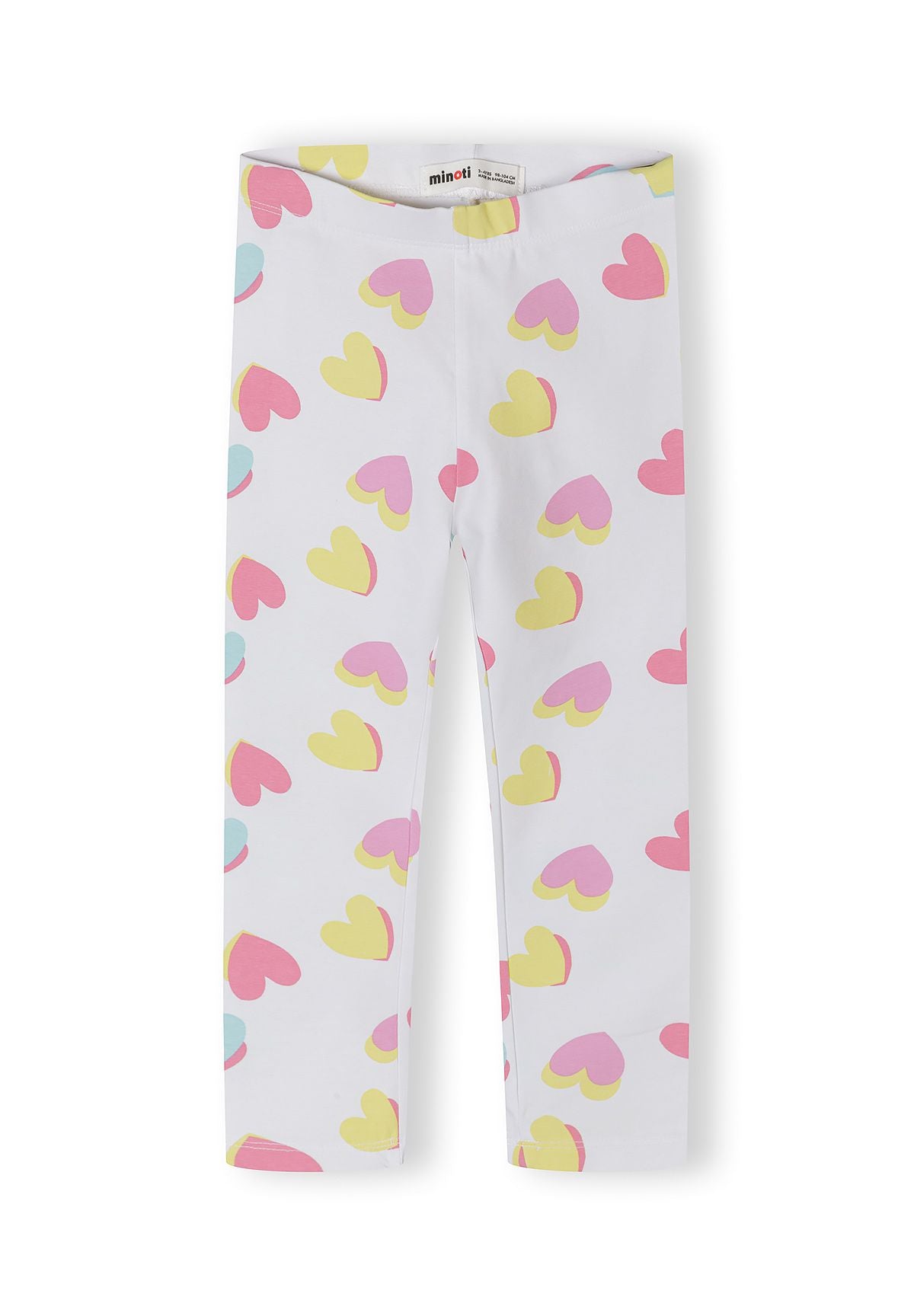 Leggings 5-Pack Hearts Stripes Pink Purple Grey - 3