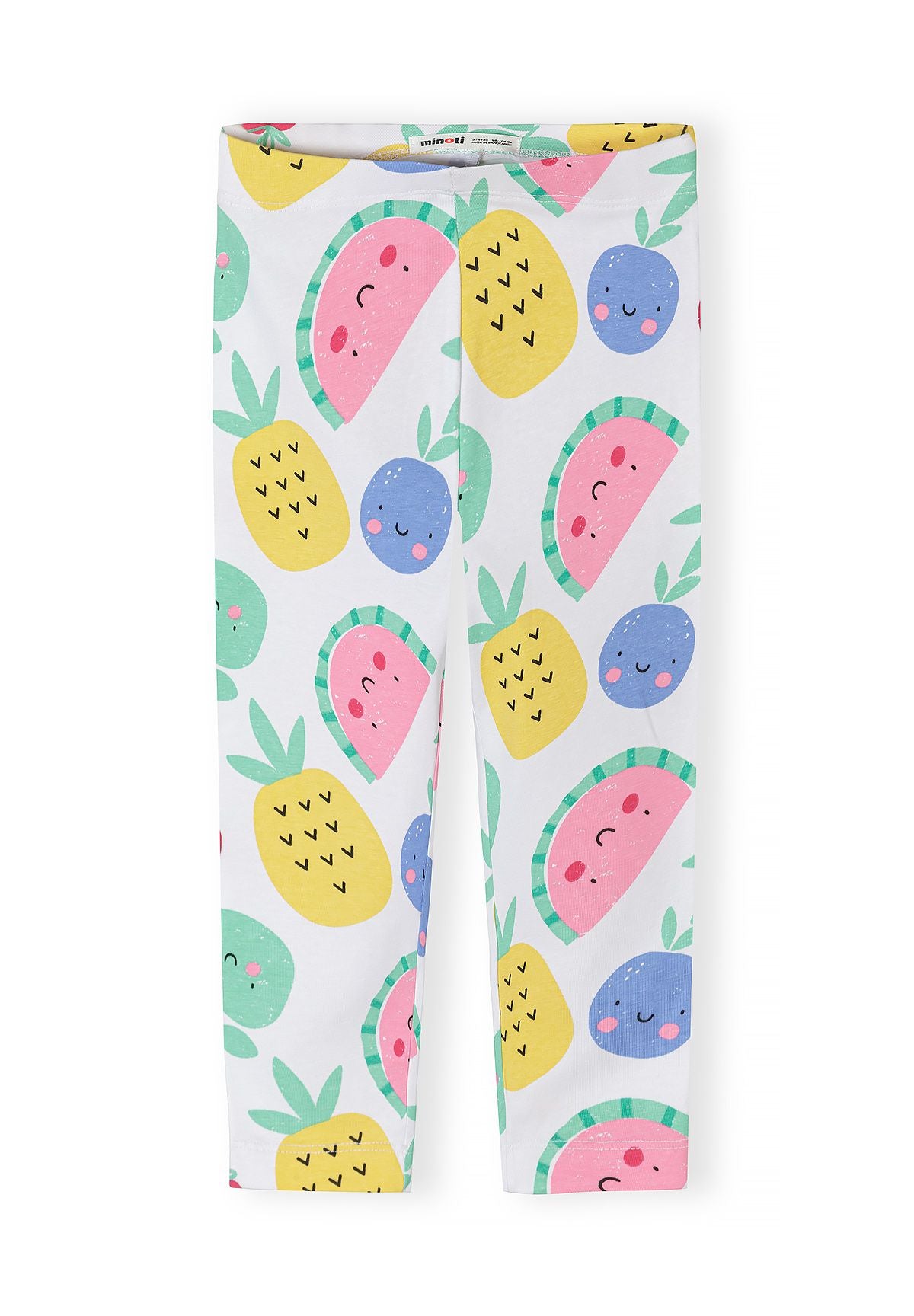 Capri Leggings 3-Pack, Fruit Print, Blue Apricot - 4