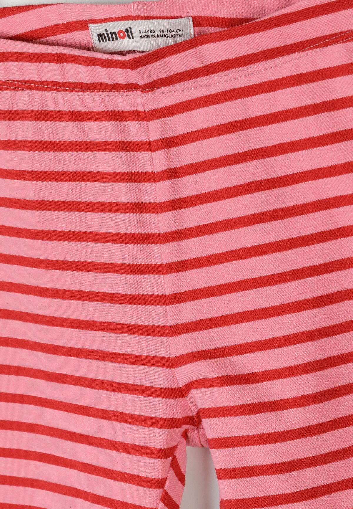 Capri Leggings 3-Pack, Hearts & Stripes, Red Navy Pink - 6